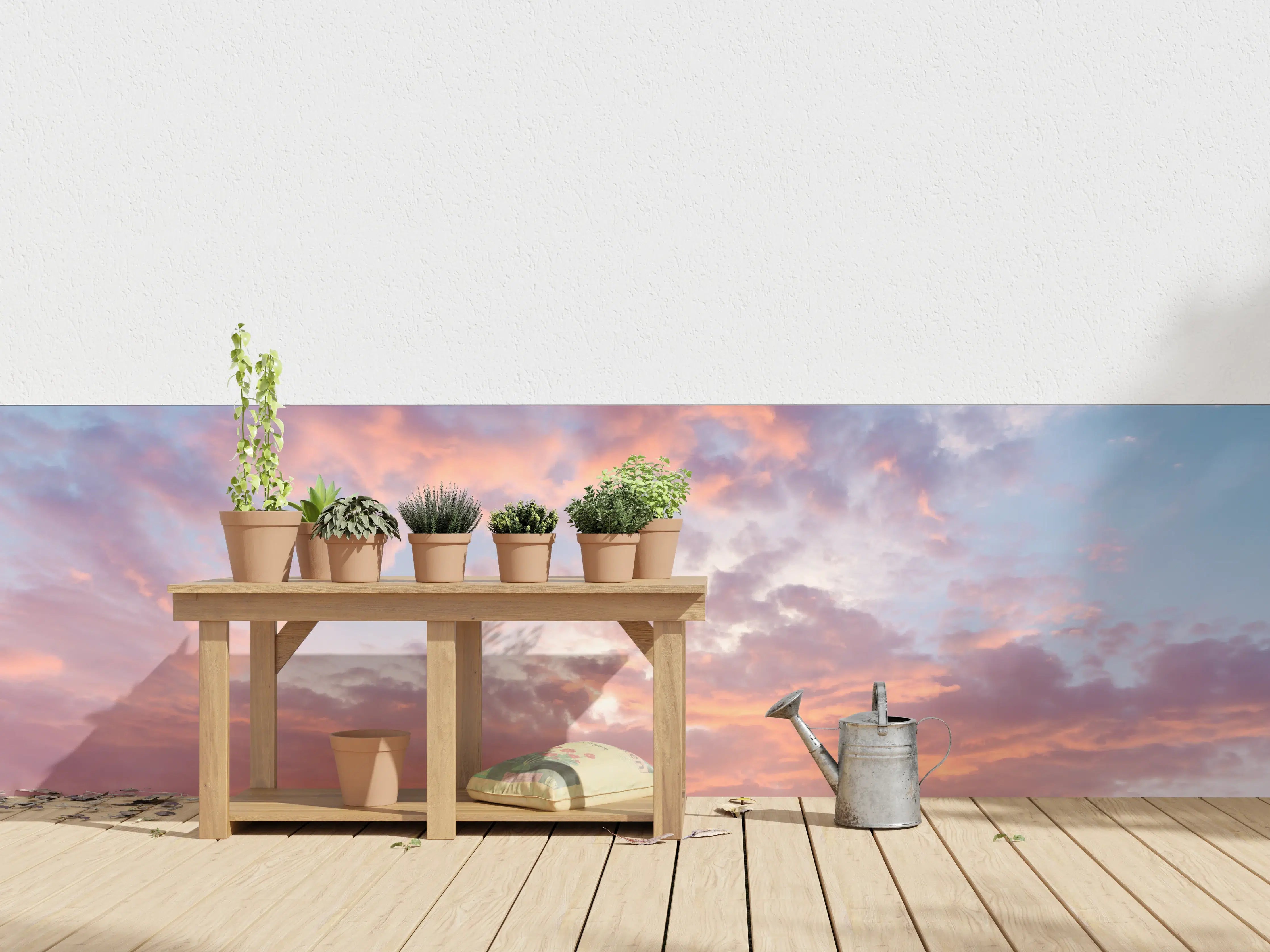 Wandverkleidung außen - Pastell-Sonnenuntergangs-Himmel