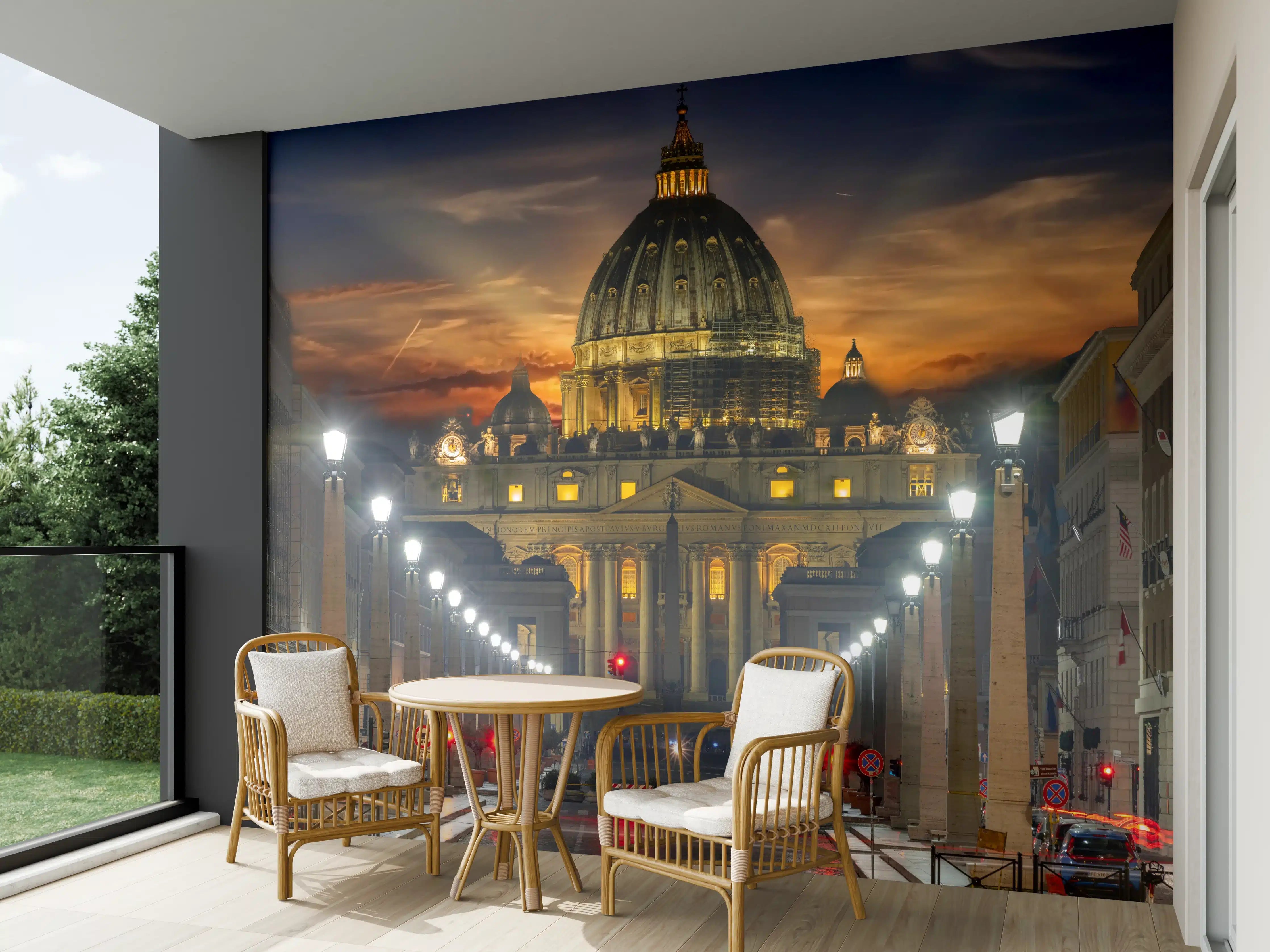 Wandverkleidung außen - Petersdom Rom Abendstimmung