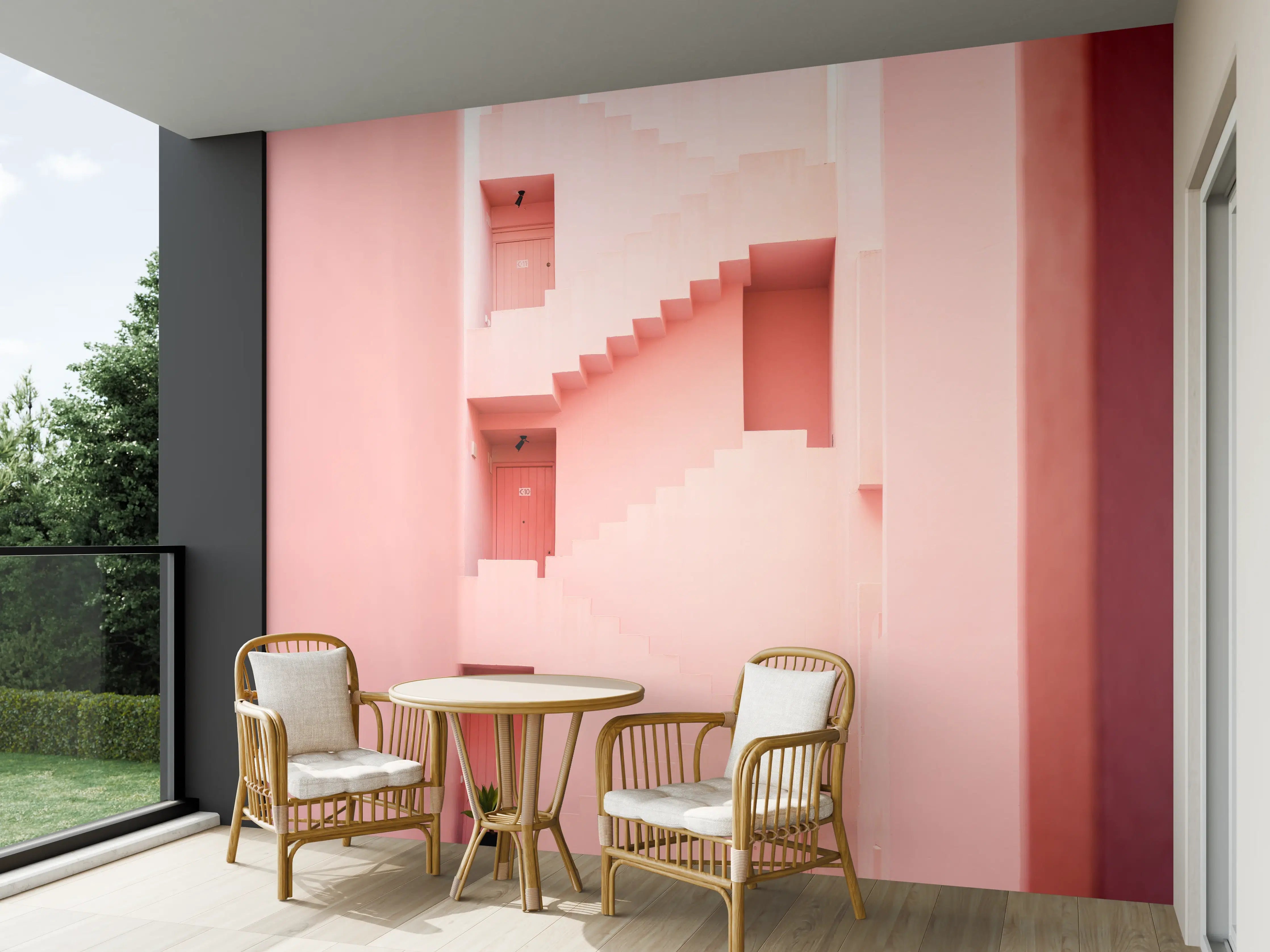 Wandverkleidung außen - Pinkfarbene Architektur Spaniens