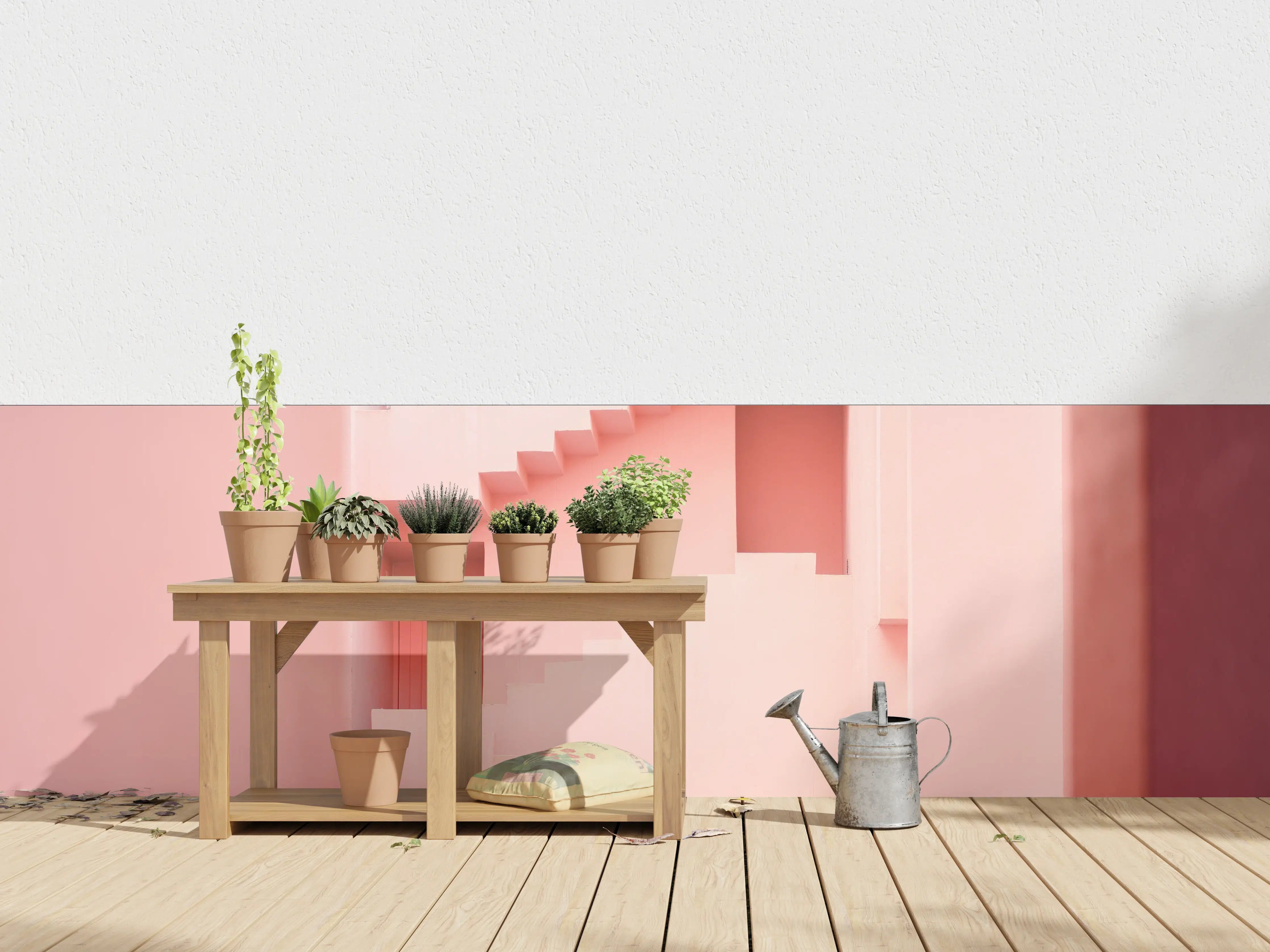 Wandverkleidung außen - Pinkfarbene Architektur Spaniens