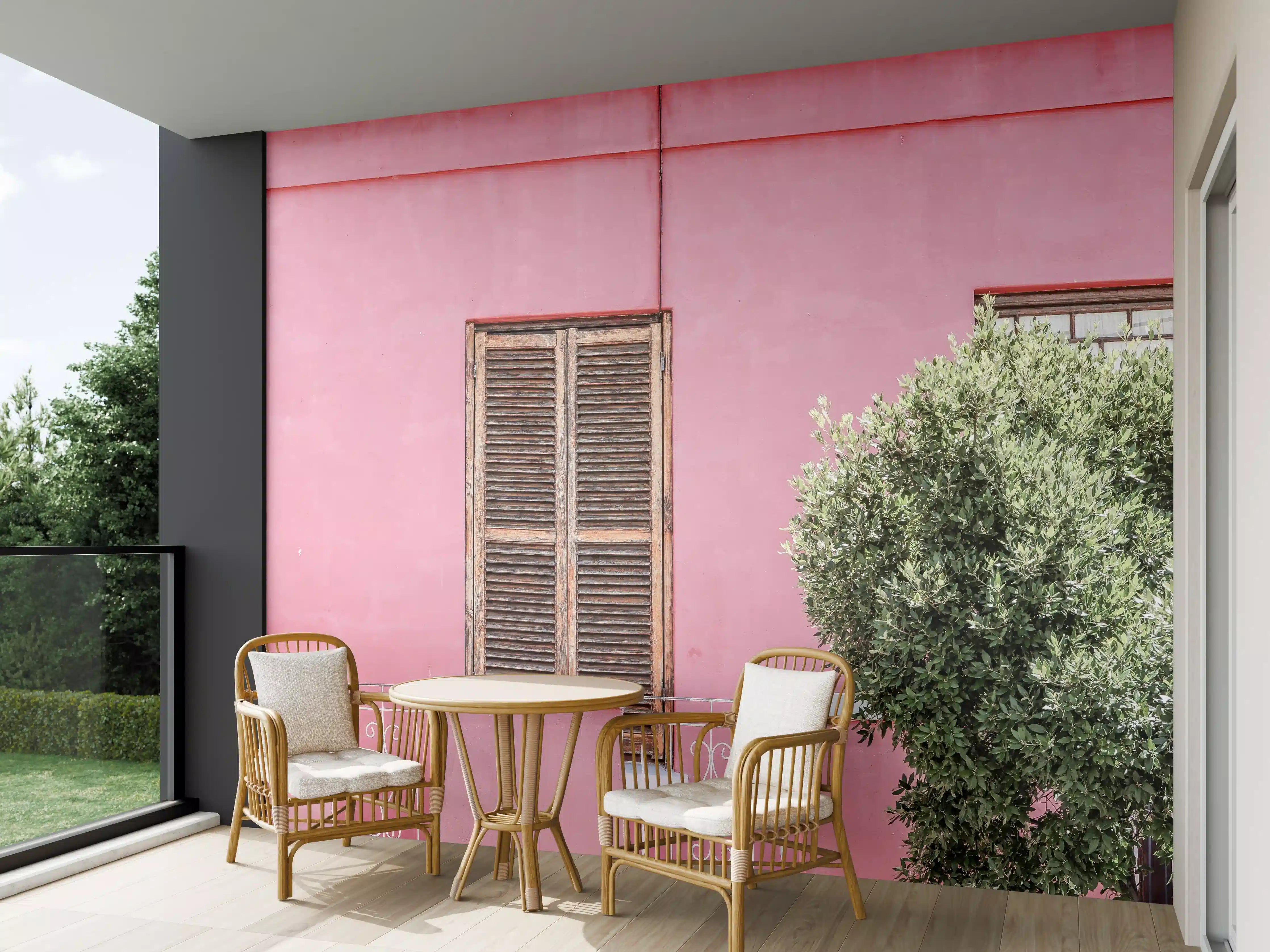 Wandverkleidung außen - Pinkfarbene Hausfassade Urban