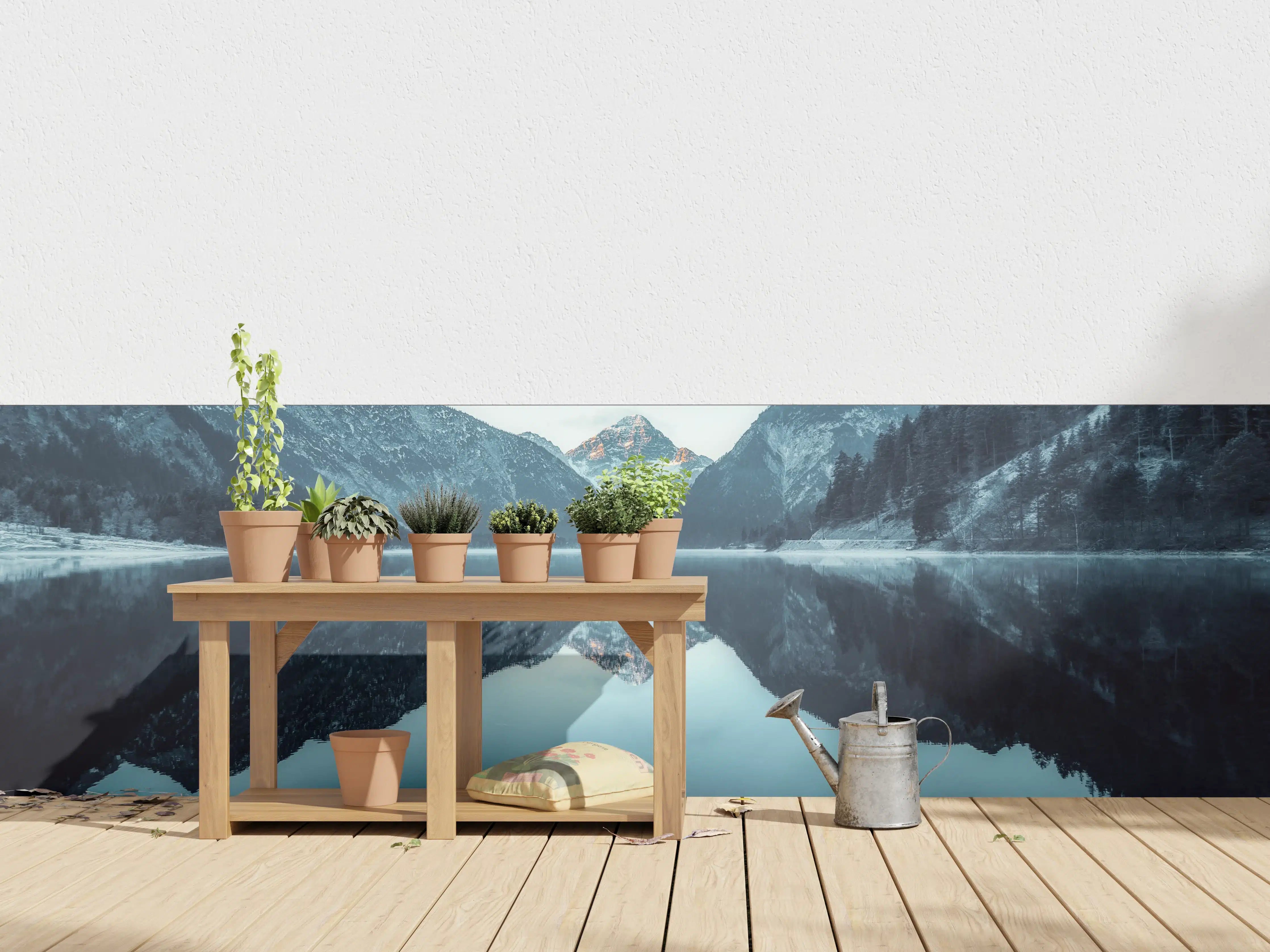 Wandverkleidung außen - Plansee im Winter - Österreich
