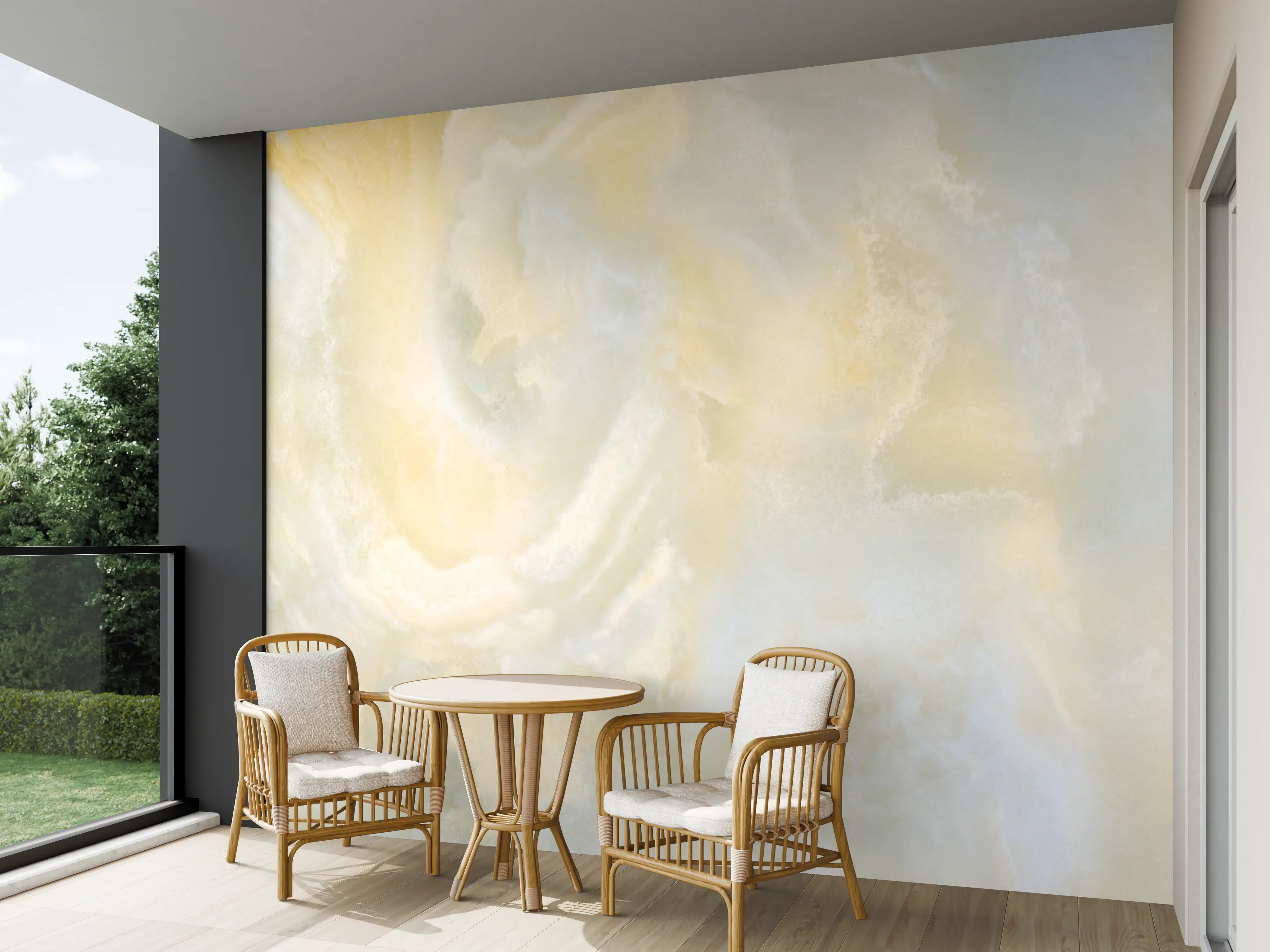 Wandverkleidung außen - Polierter Onyx-Marmor