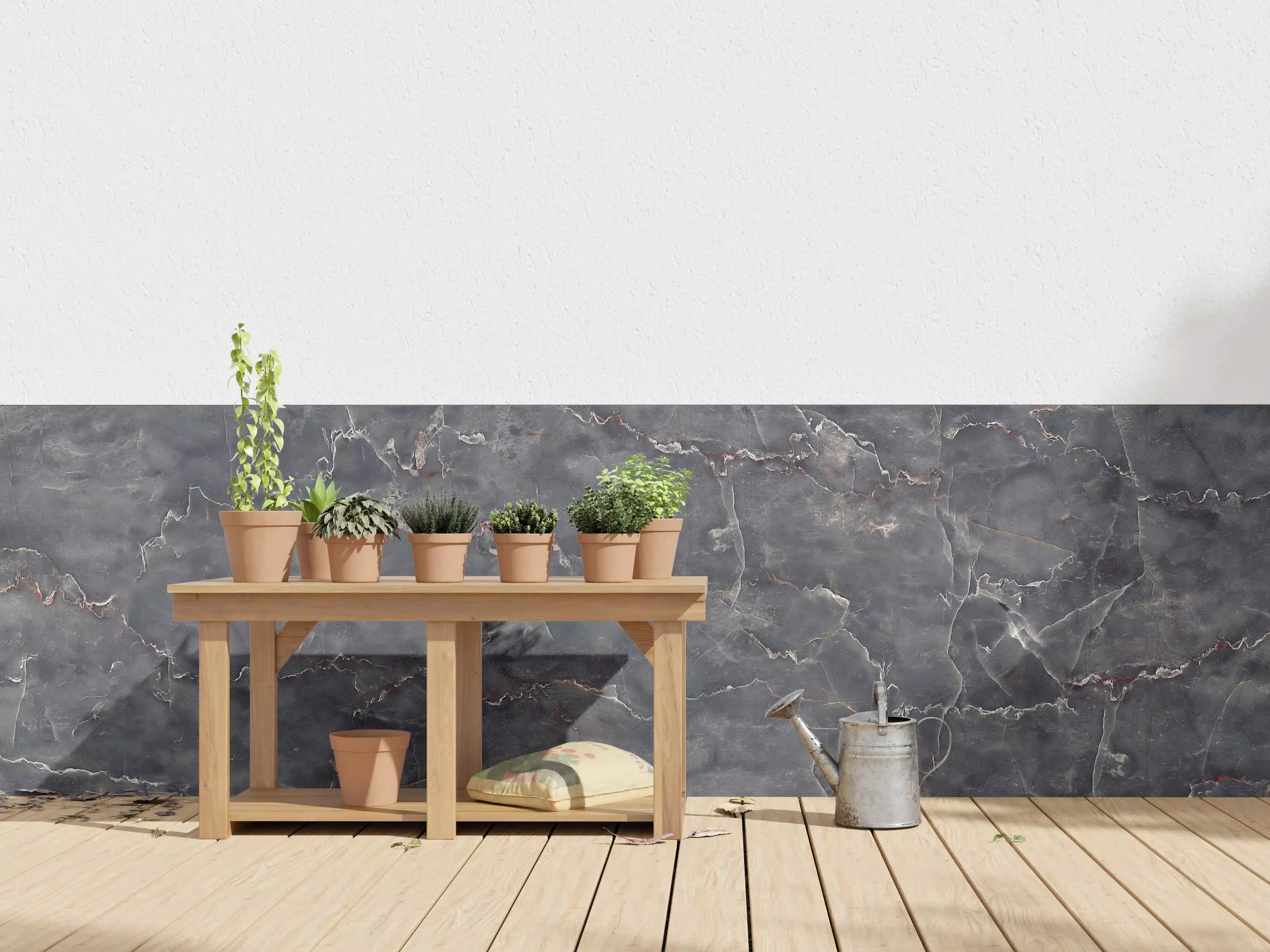 Wandverkleidung außen - Polierter Onyxmarmor mit Adern