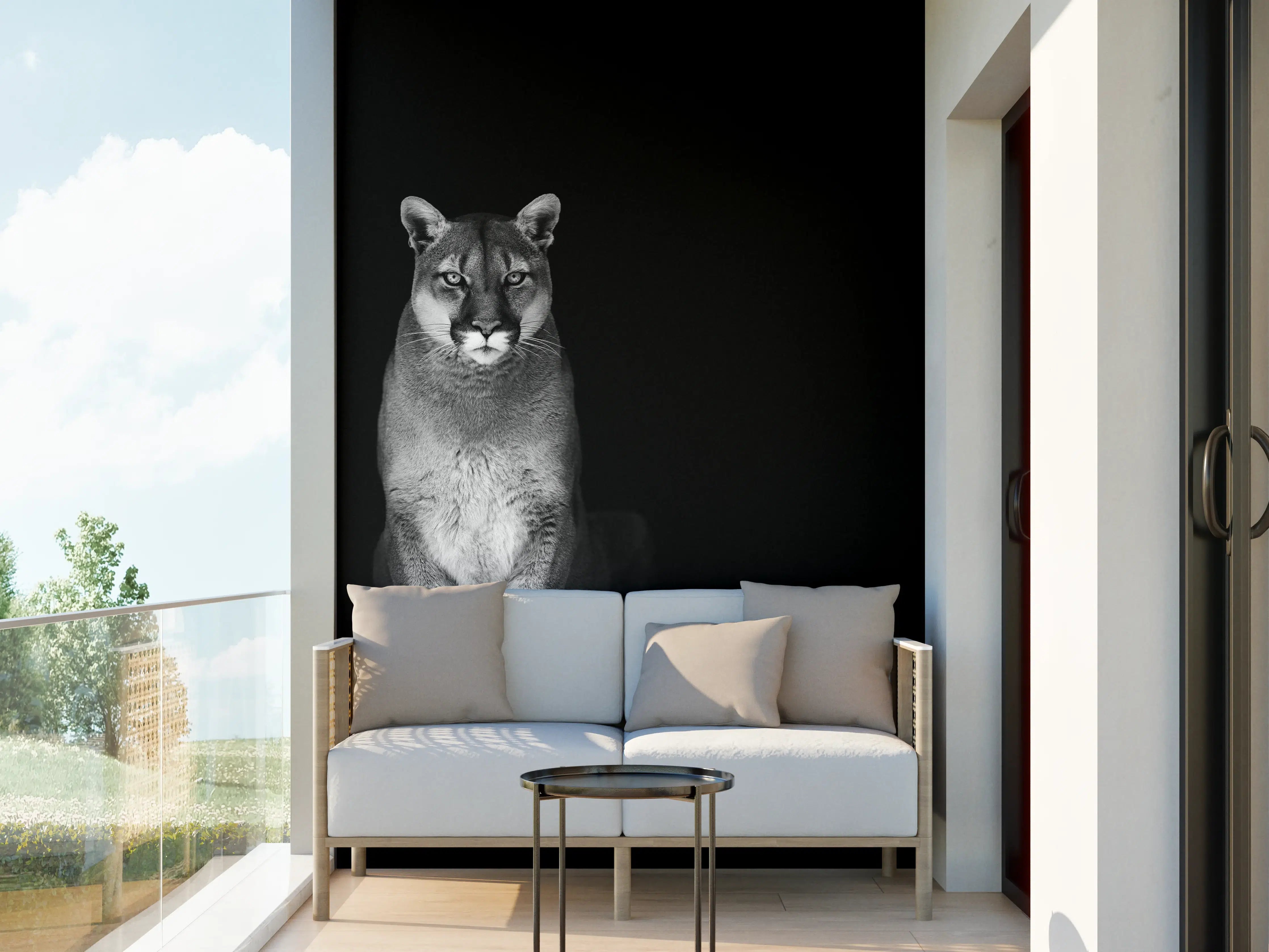 Wandverkleidung außen - Porträt des Bergpumas