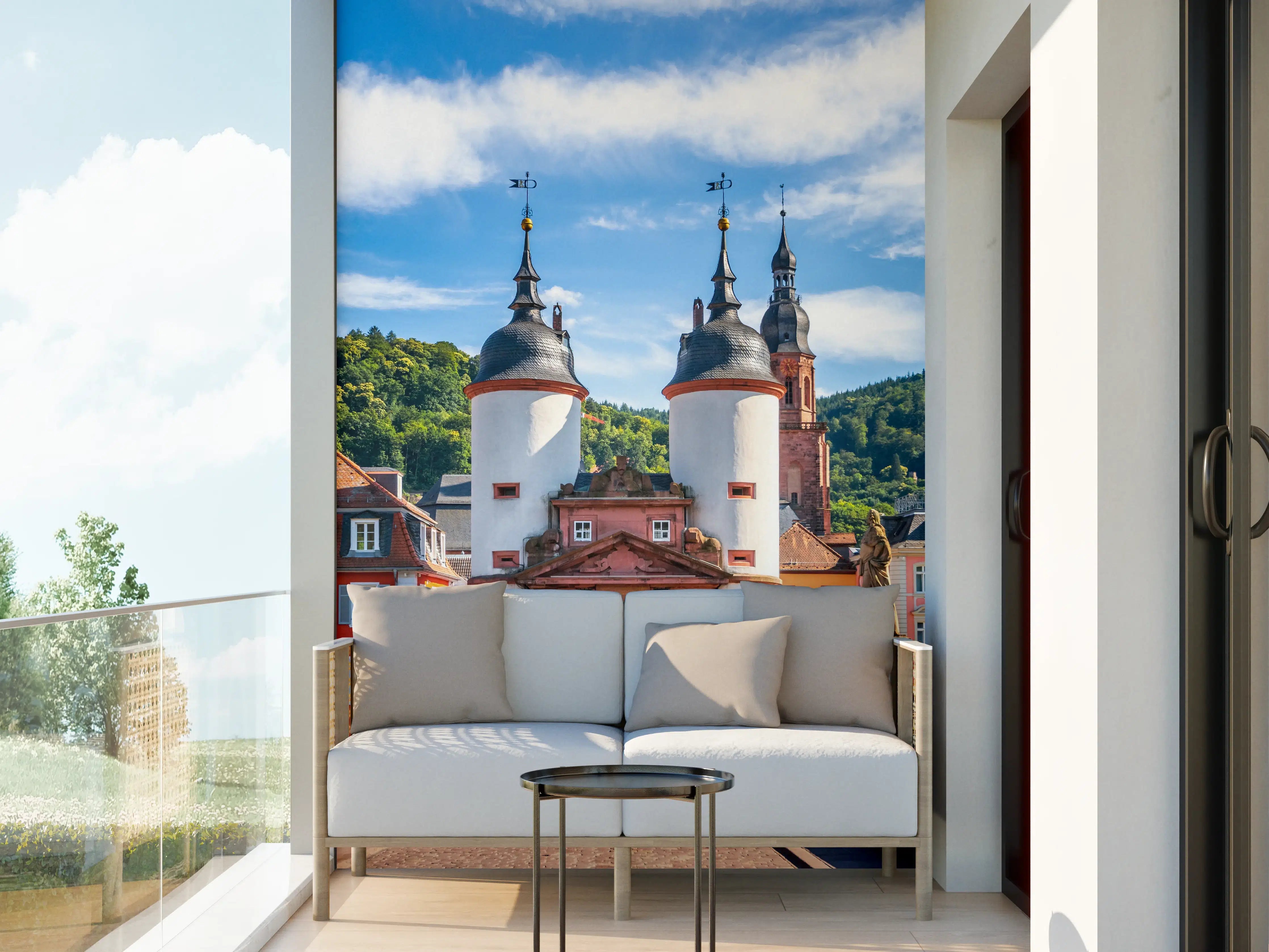 Wandverkleidung außen - Prächtiger Anblick auf Brücke in Heidelberg