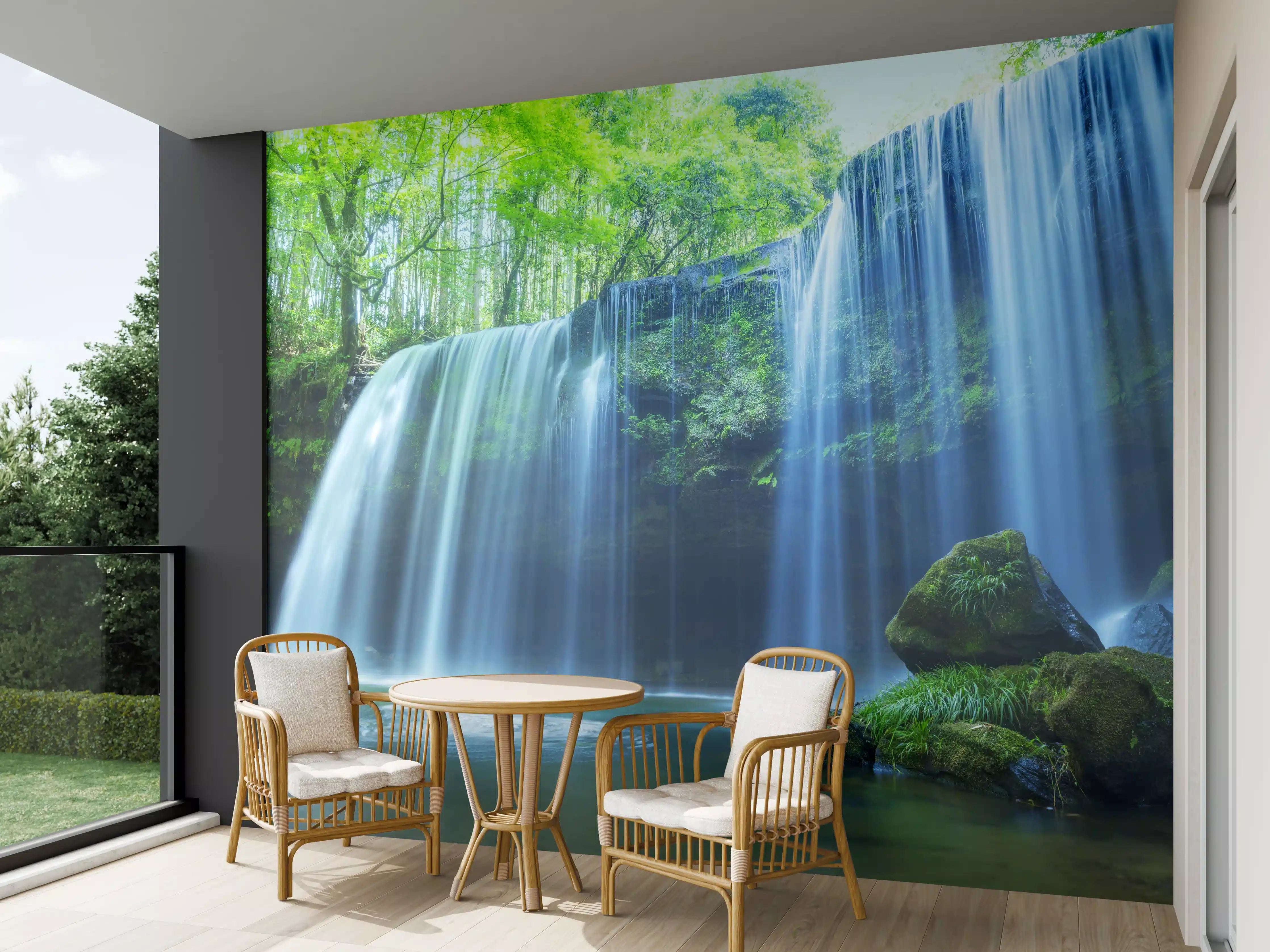 Wandverkleidung außen - Prächtiger Nabigataki-Wasserfall