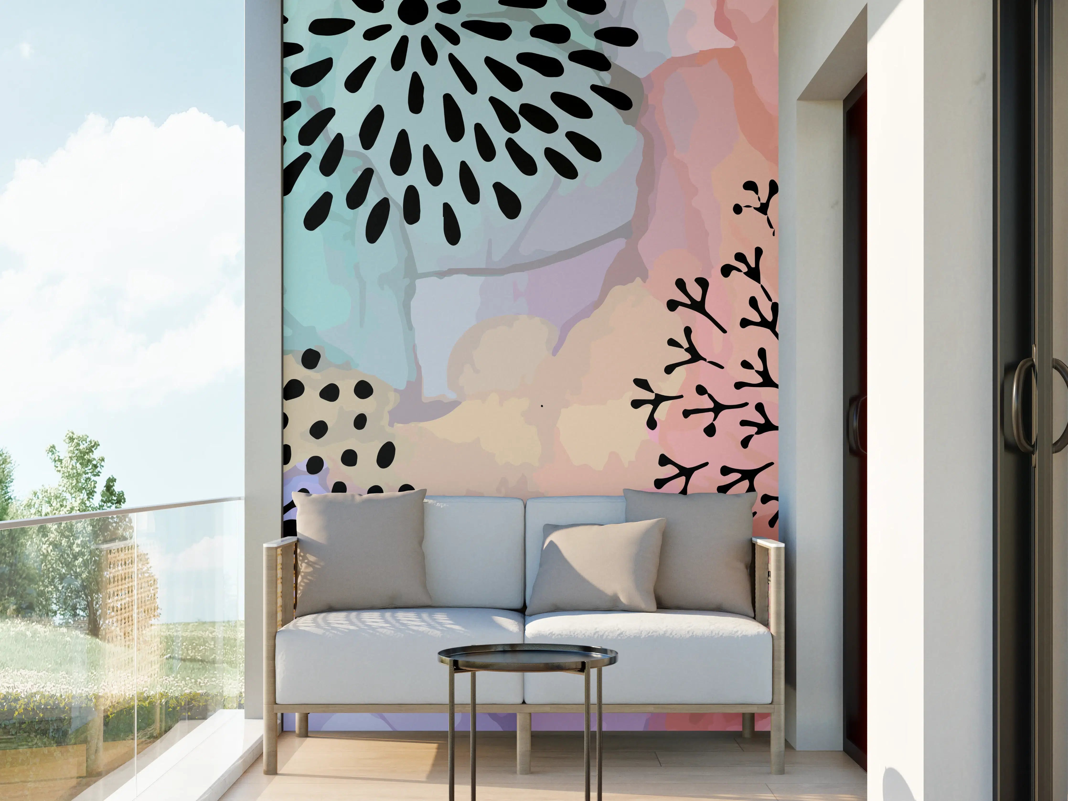Wandverkleidung außen - Pusteblume Aquarell