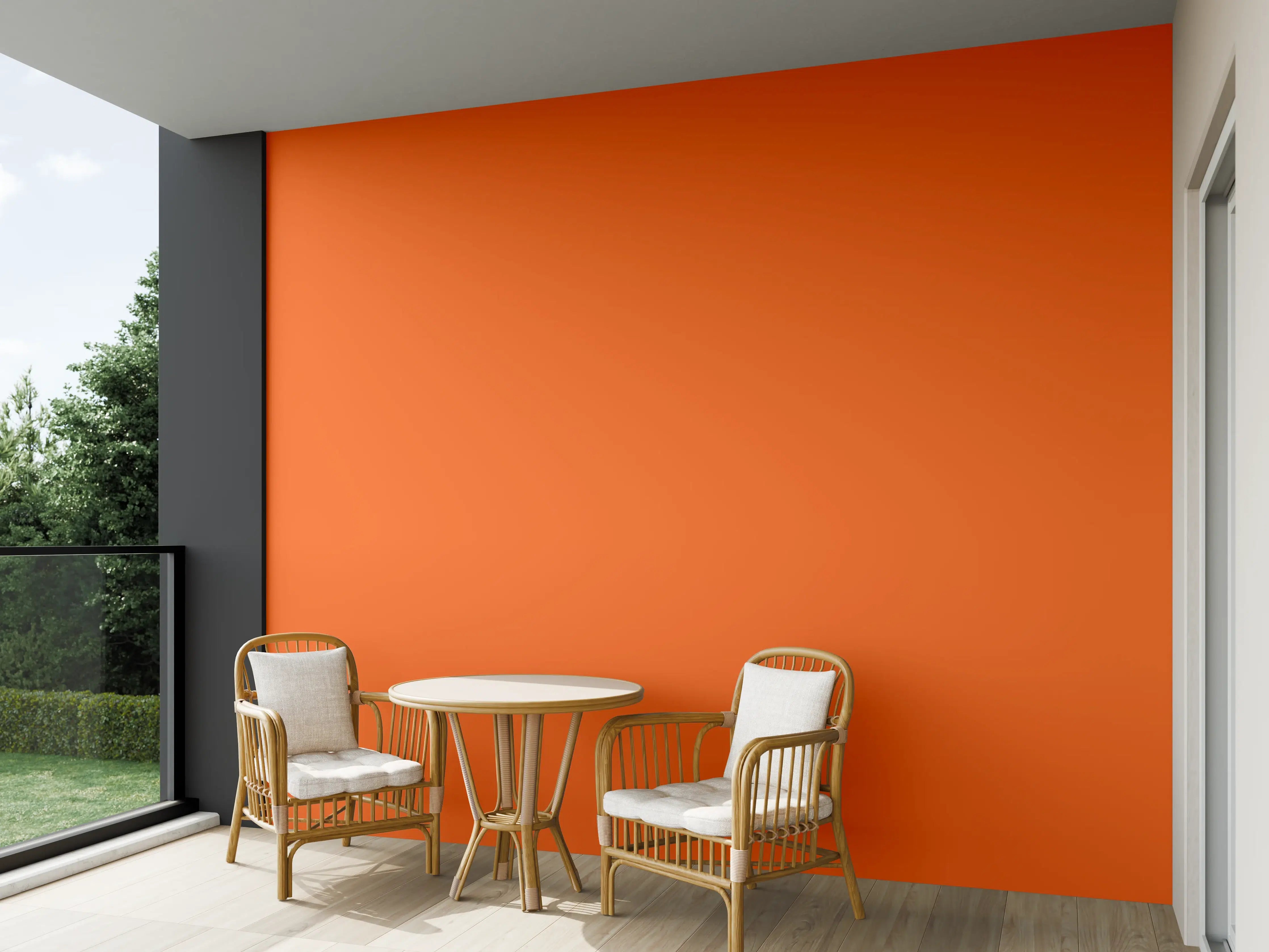 Wandverkleidung außen - RAL 2004 (Reines Orange)