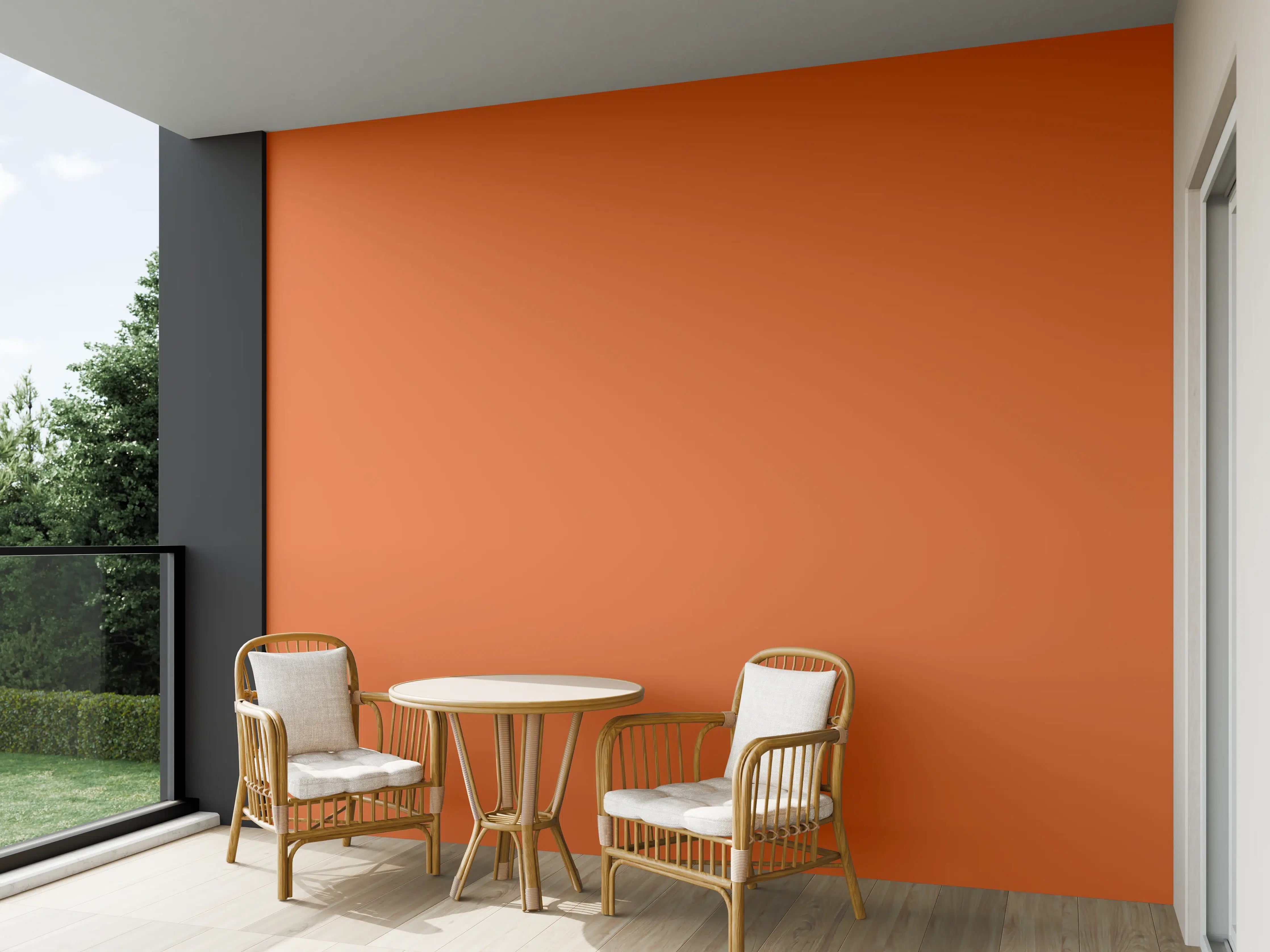 Wandverkleidung außen - RAL 2010 (Signalorange)
