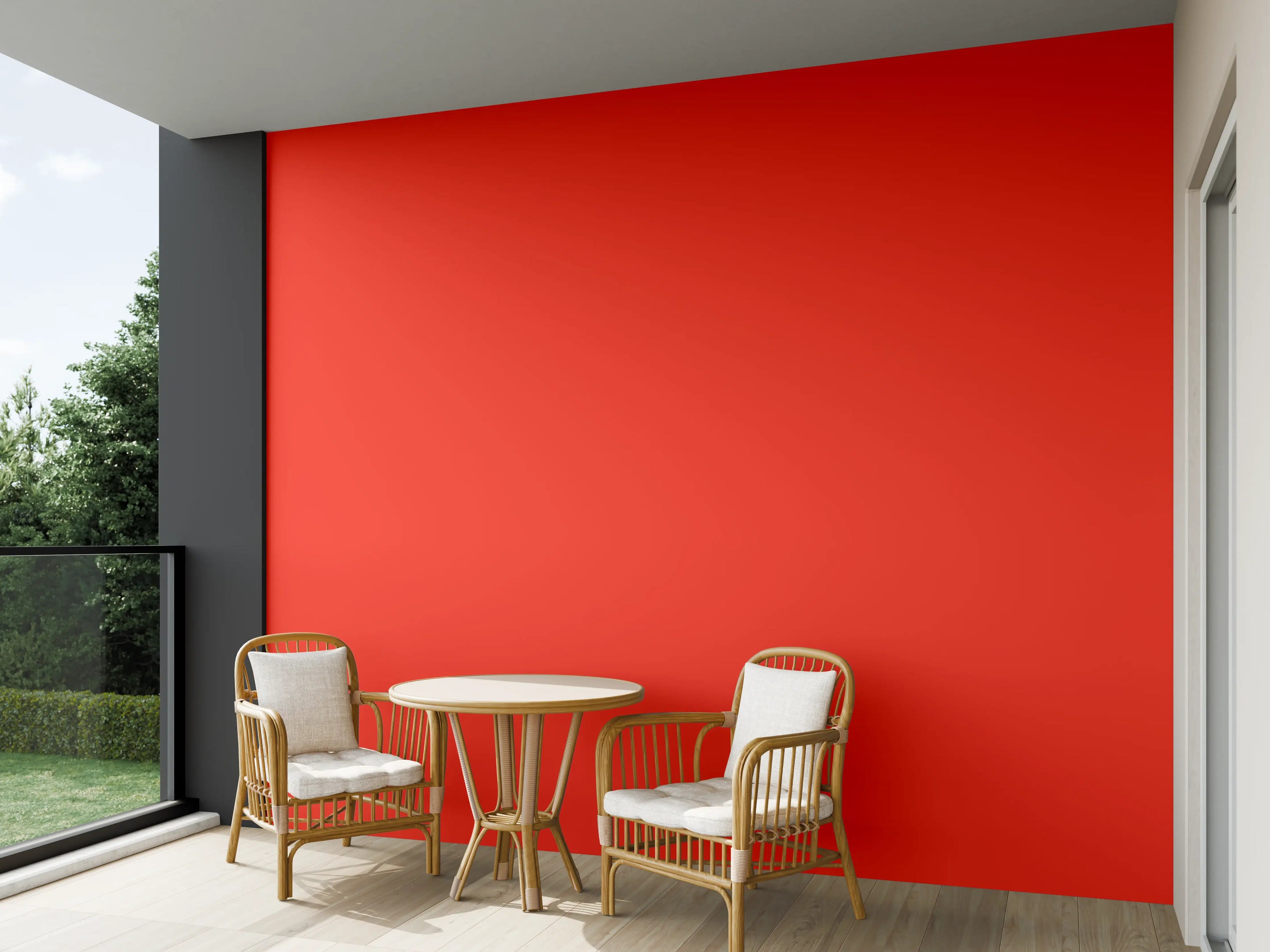 Wandverkleidung außen - RAL 3028 (Reines Rot)