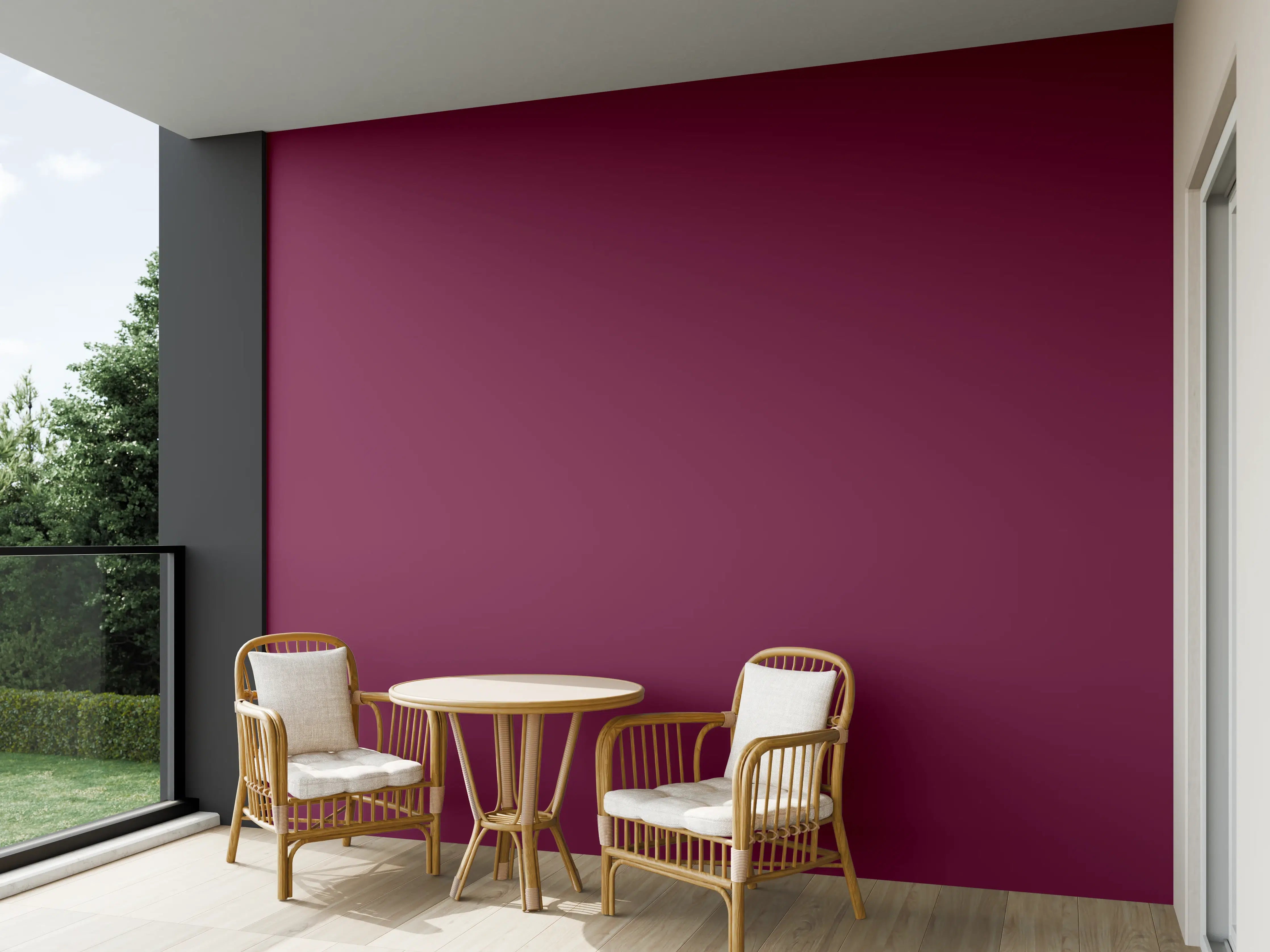 Wandverkleidung außen - RAL 4004 (Weinrotviolett)