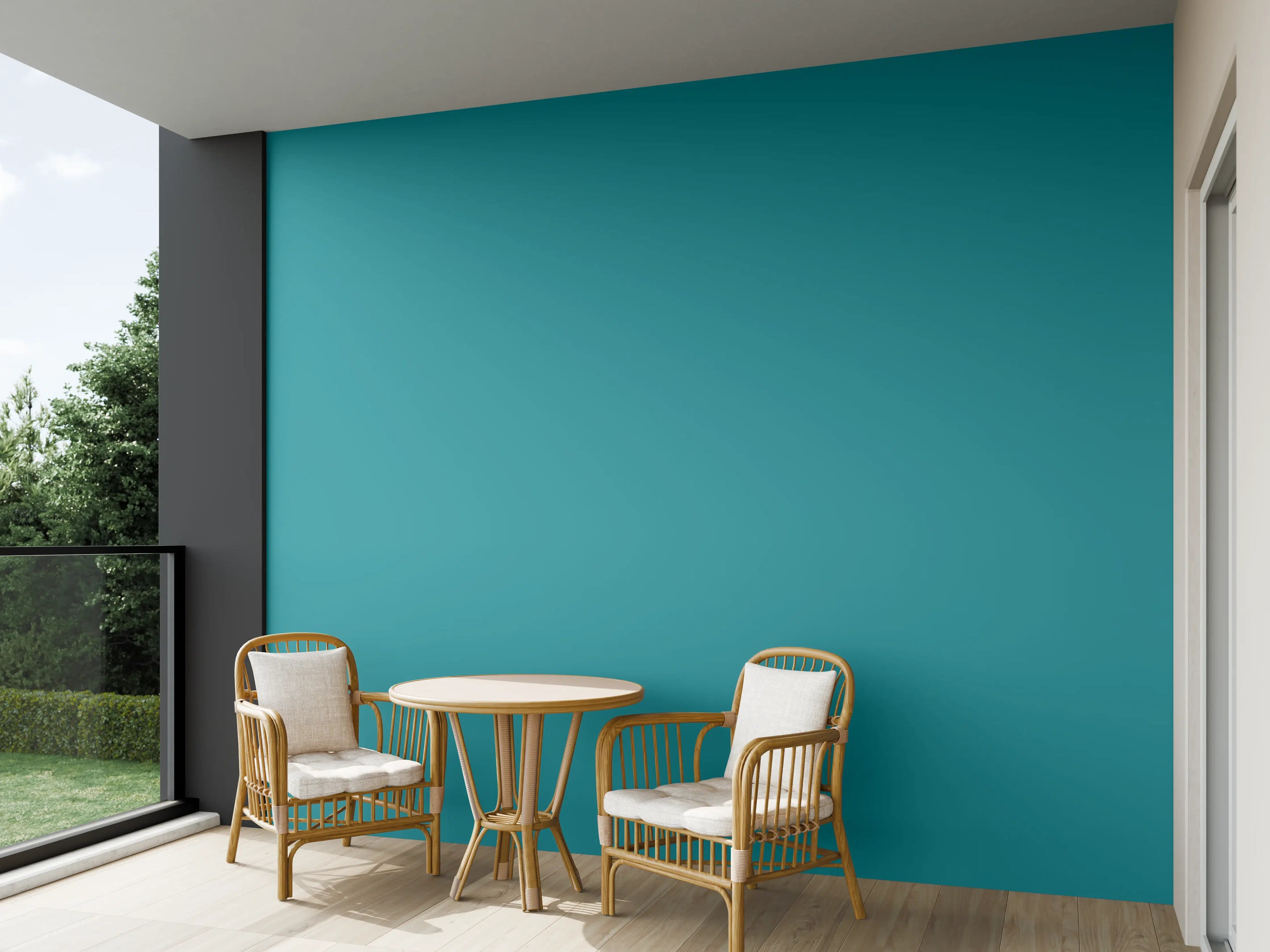 Wandverkleidung außen - RAL 5018 (Türkisblau)