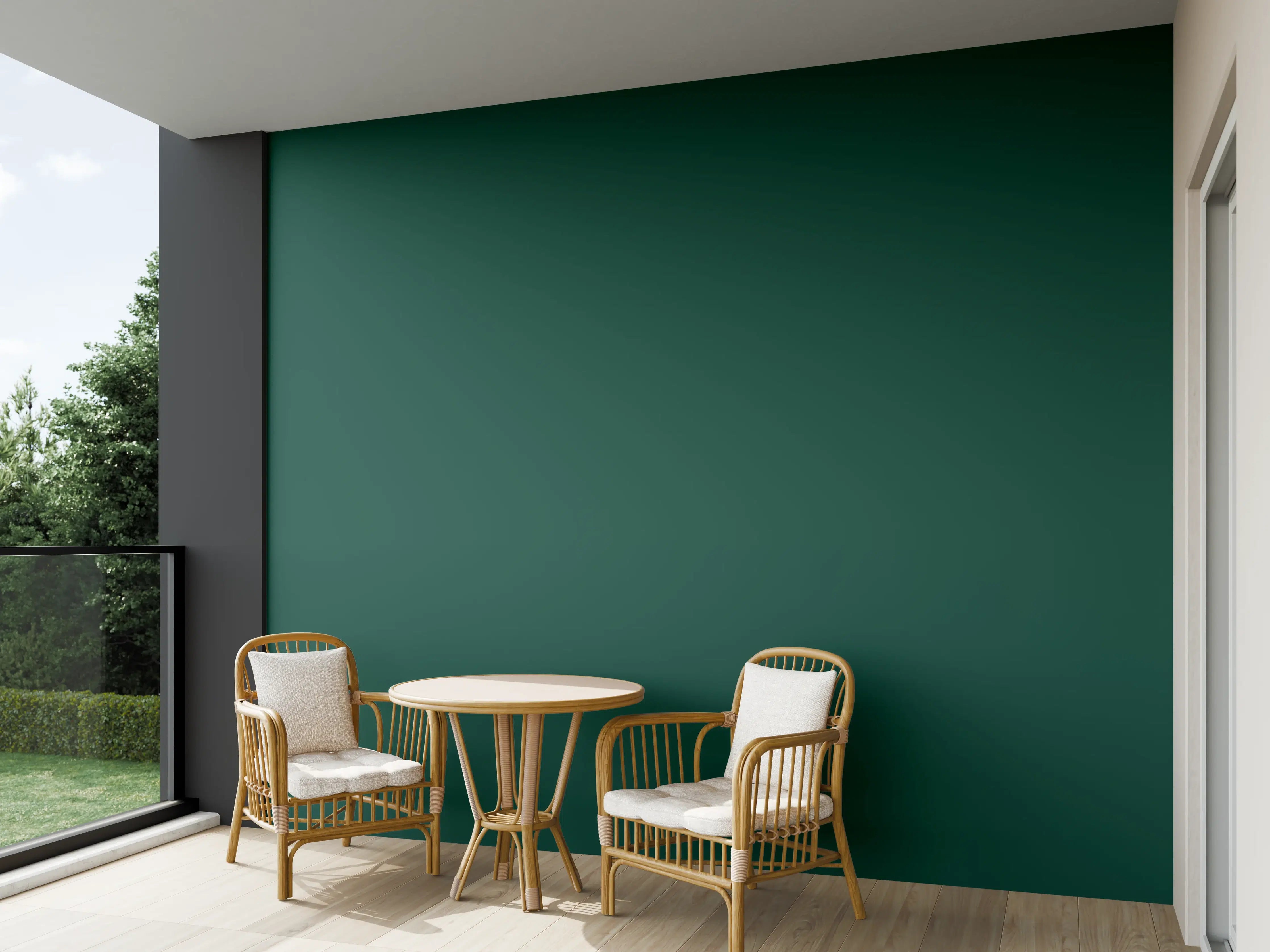 Wandverkleidung außen - RAL 6005 (Moosgrün)