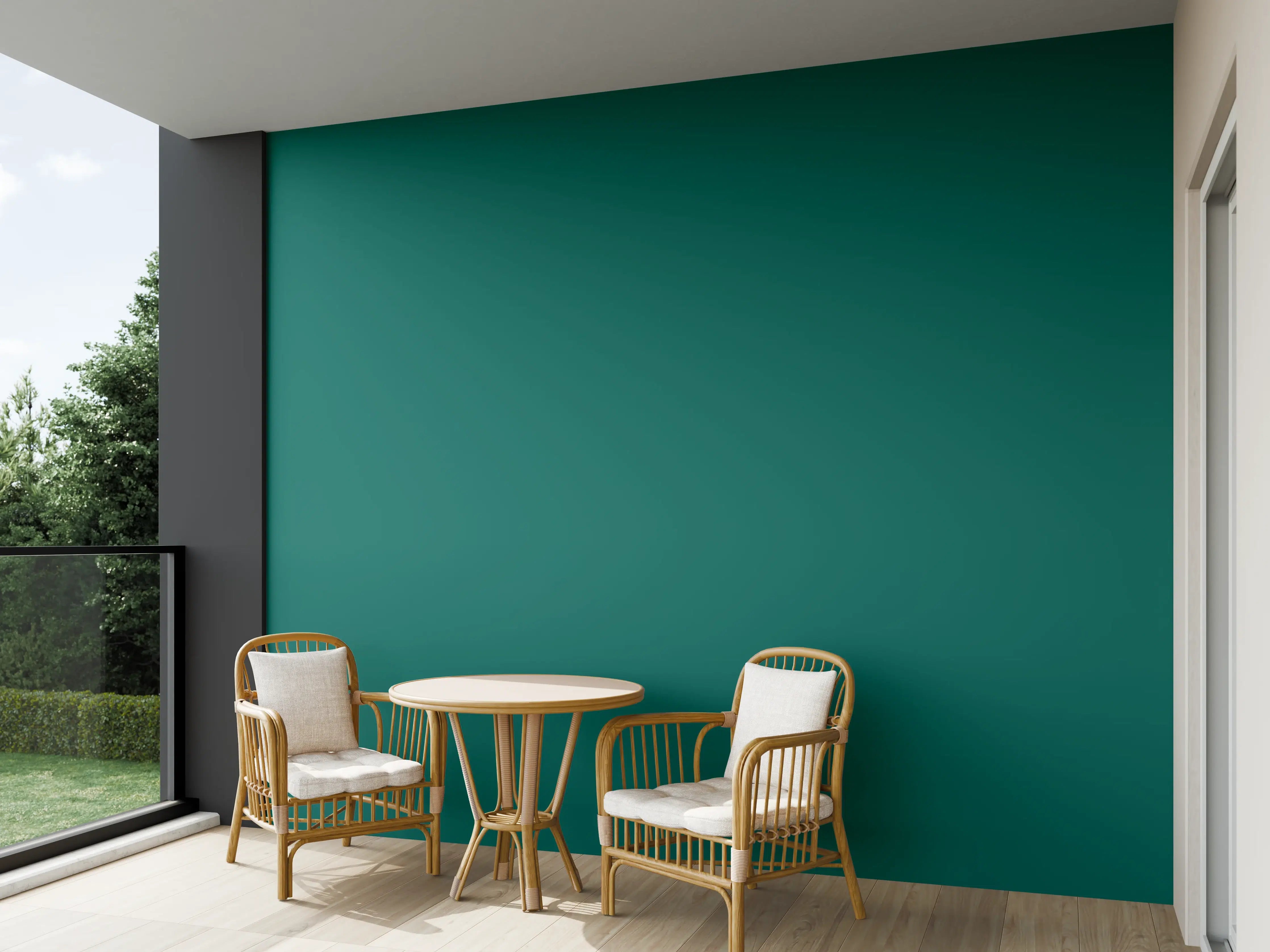 Wandverkleidung außen - RAL 6026 (Opalgrün)