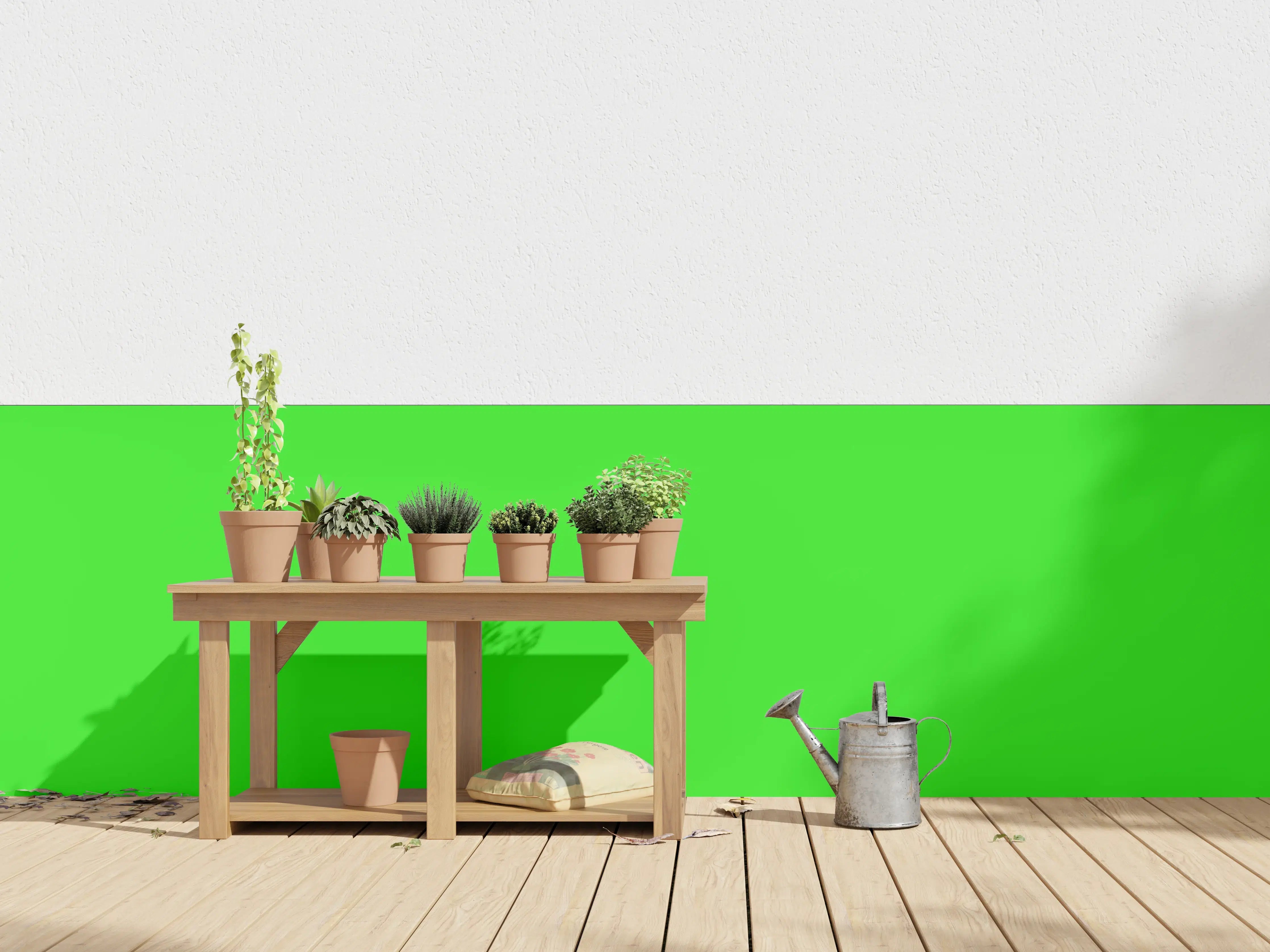 Wandverkleidung außen - RAL 6037 (Reines Grün)