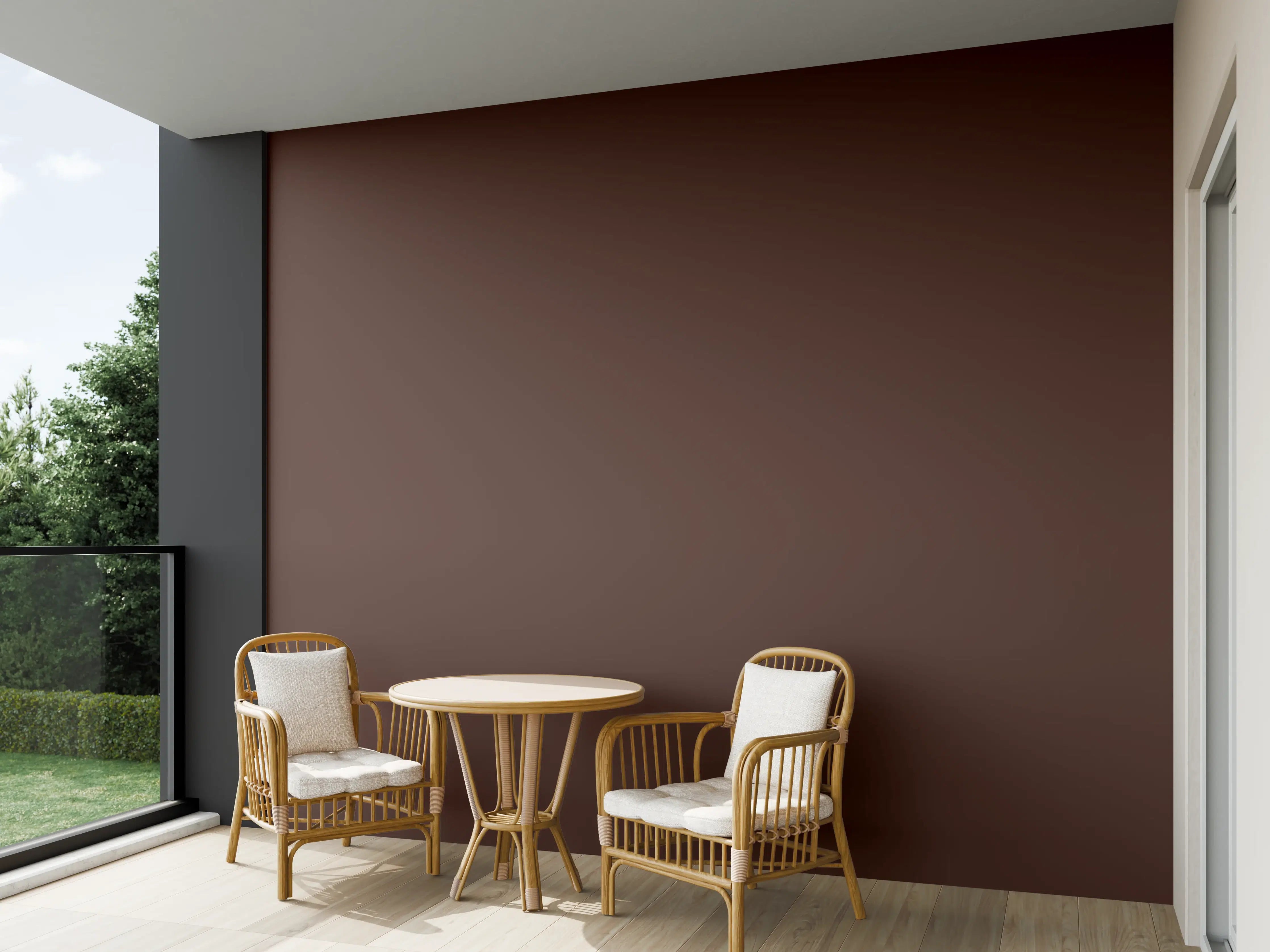 Wandverkleidung außen - RAL 8016 (Mahagonibraun)