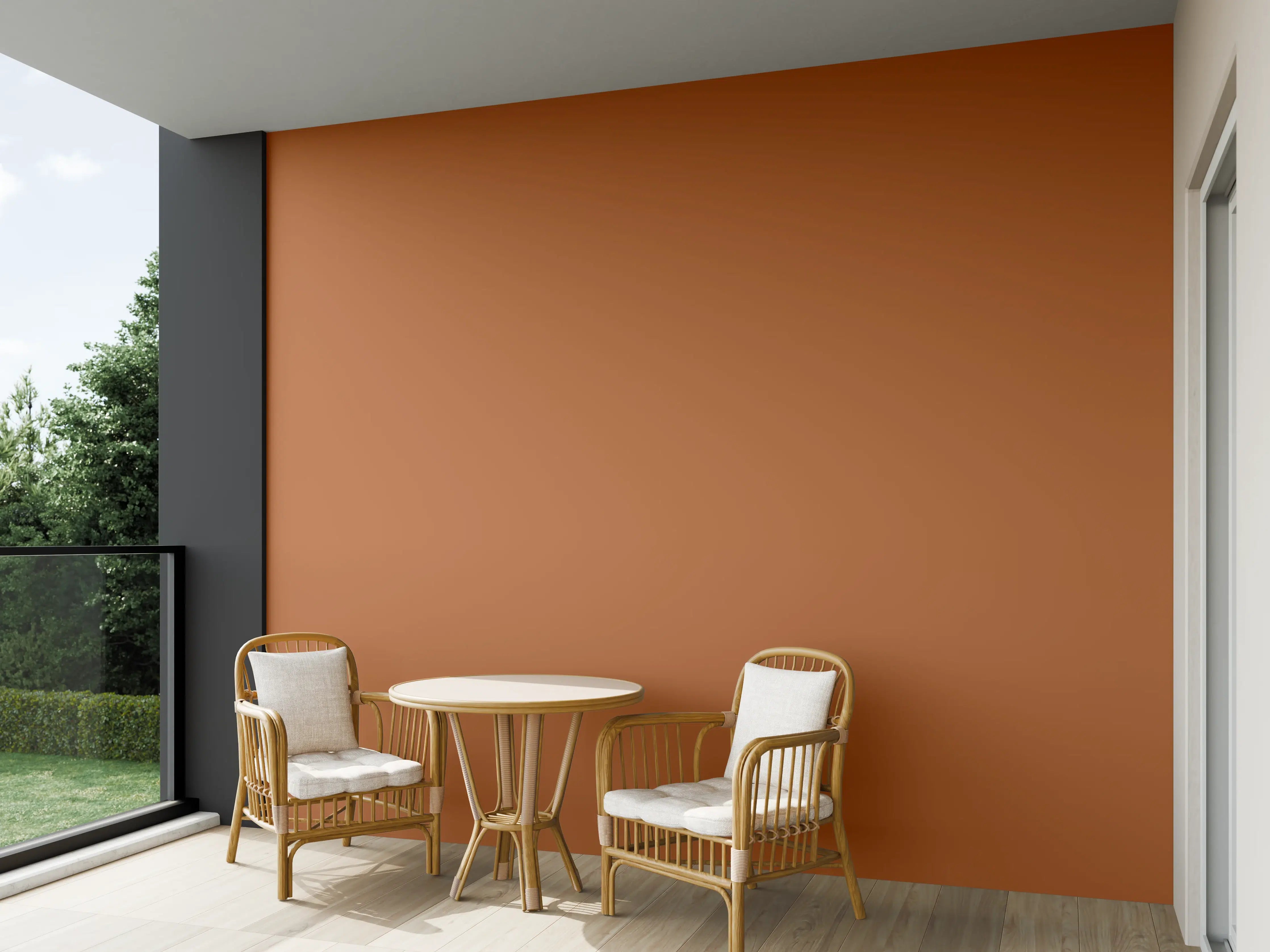 Wandverkleidung außen - RAL 8023 (Orangebraun)