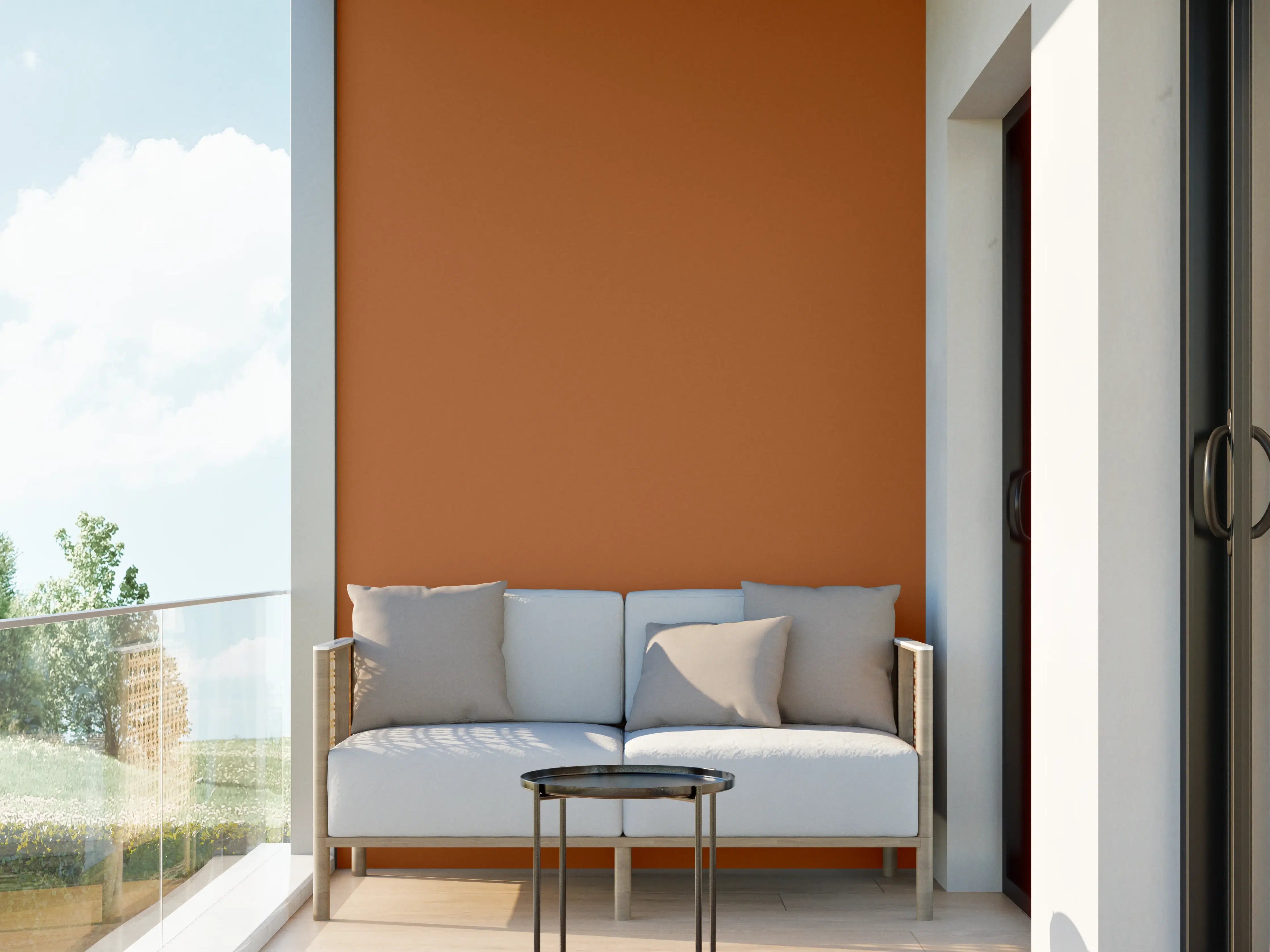 Wandverkleidung außen - RAL 8023 (Orangebraun)