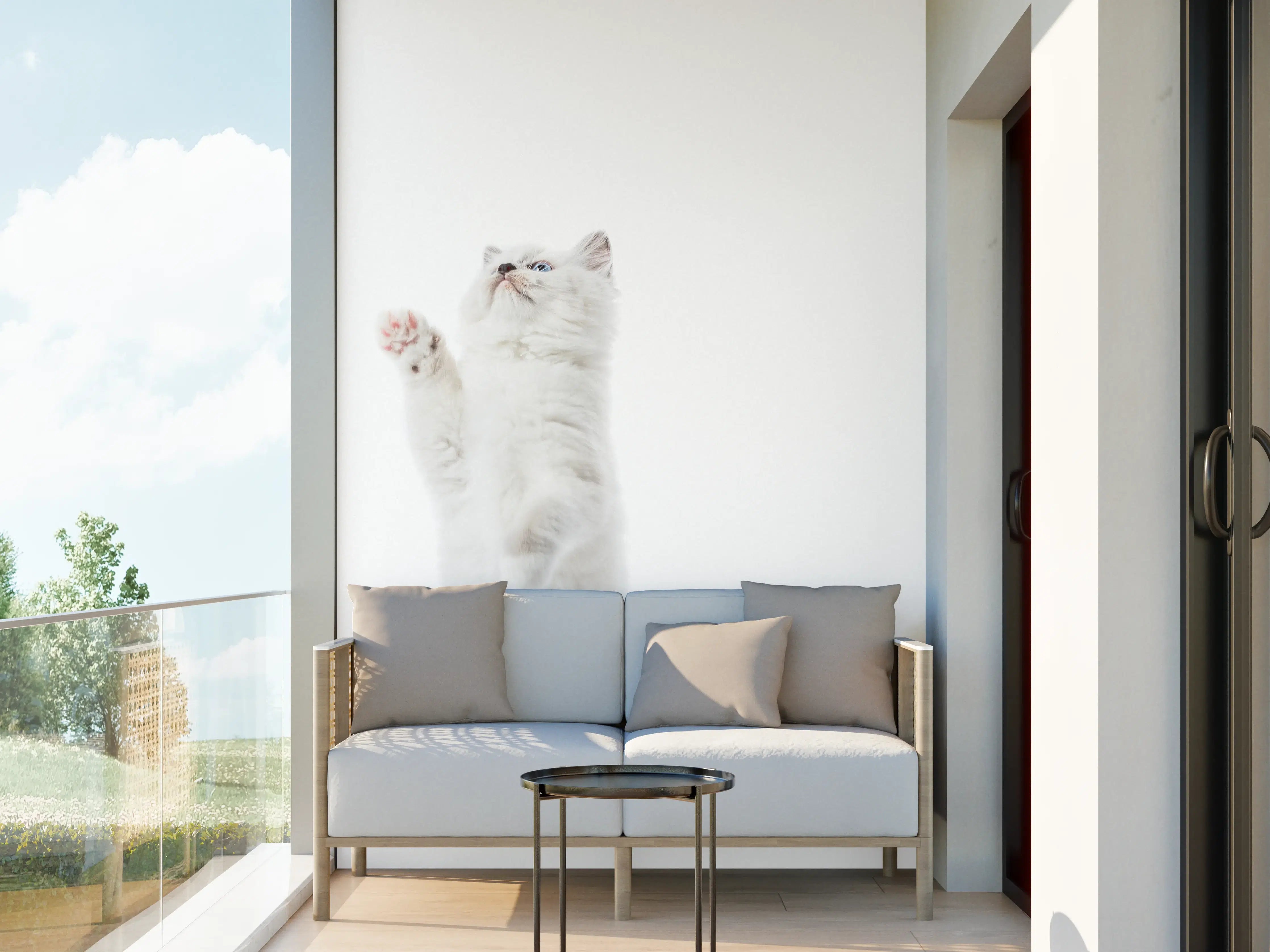 Wandverkleidung außen - Reinrassige Katzen Weiß-Sammlung