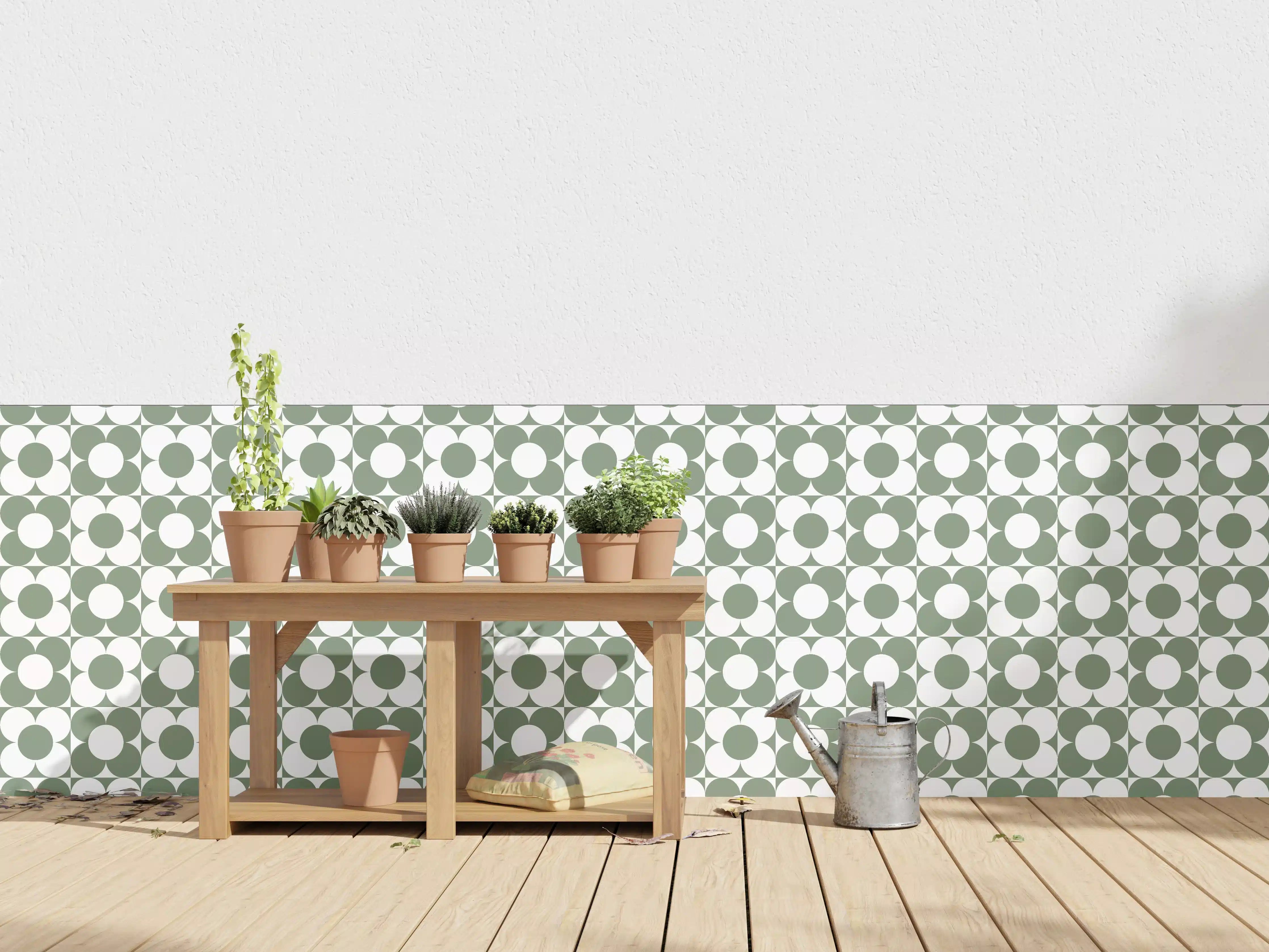 Wandverkleidung außen - Retro Primavera Oliva mit subtilen Graunuancen