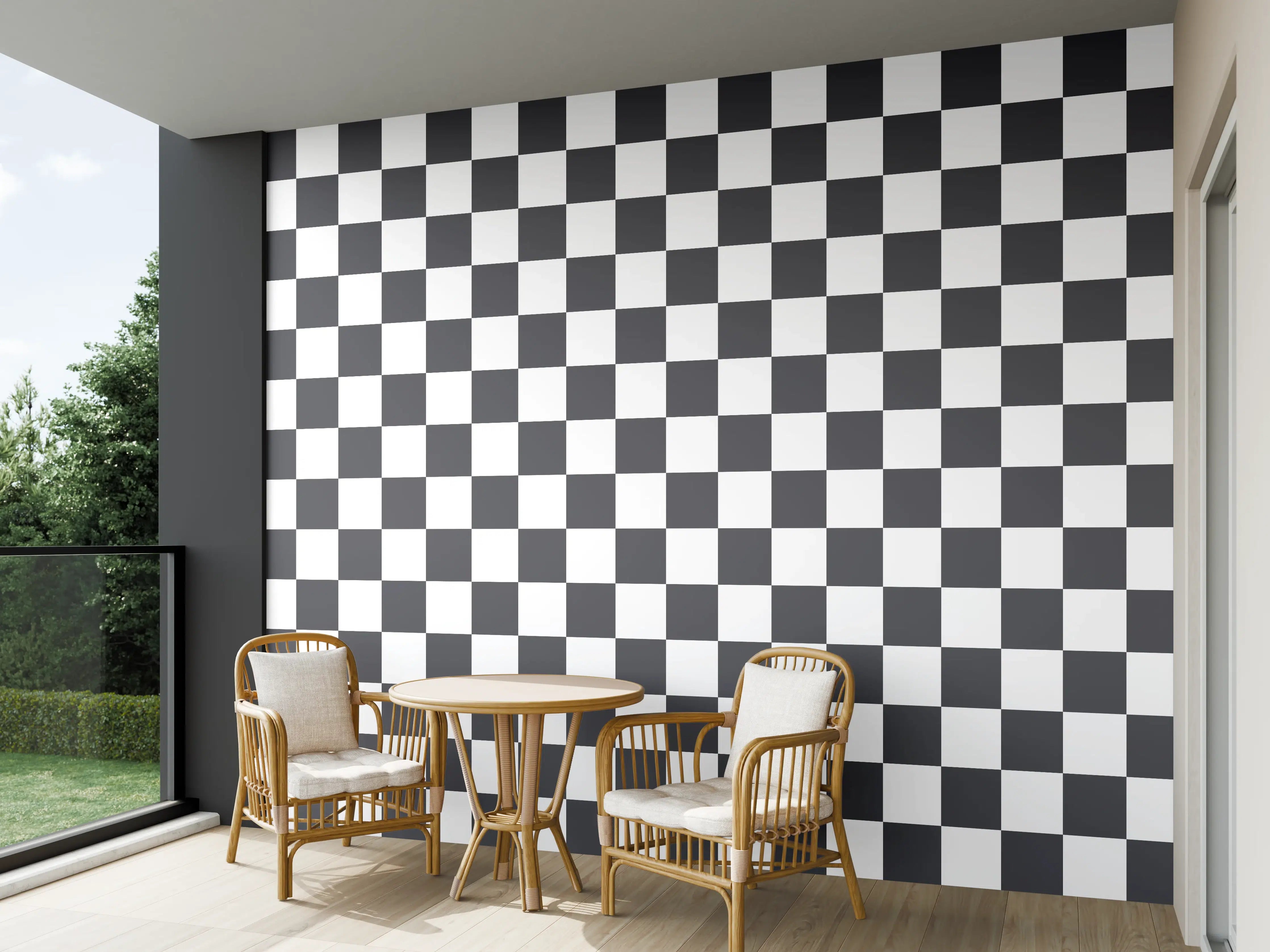 Wandverkleidung außen - Retro-Scacco Antracite Fliesen