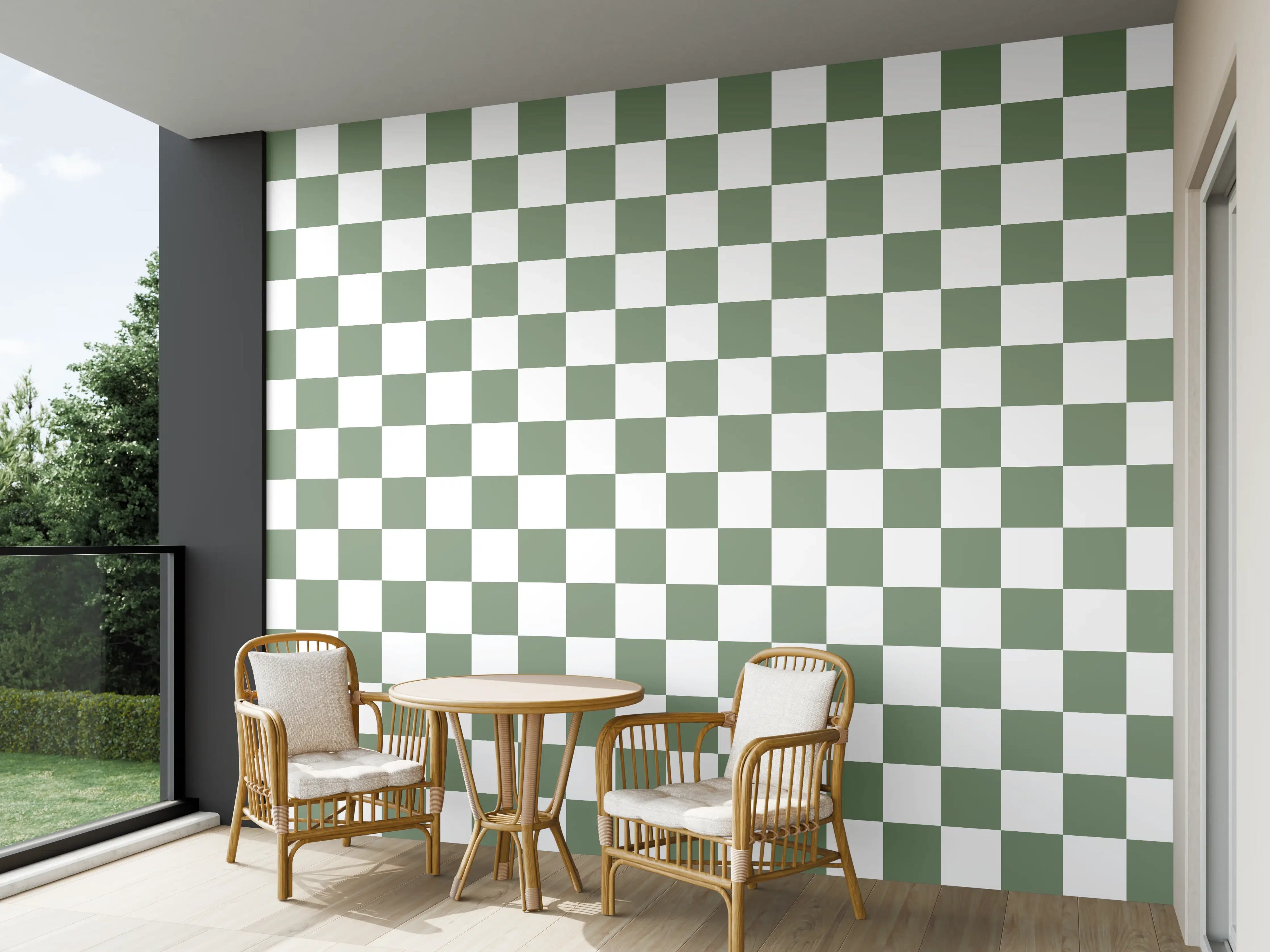 Wandverkleidung außen - Retro-Scacco-Oliva-Effekt