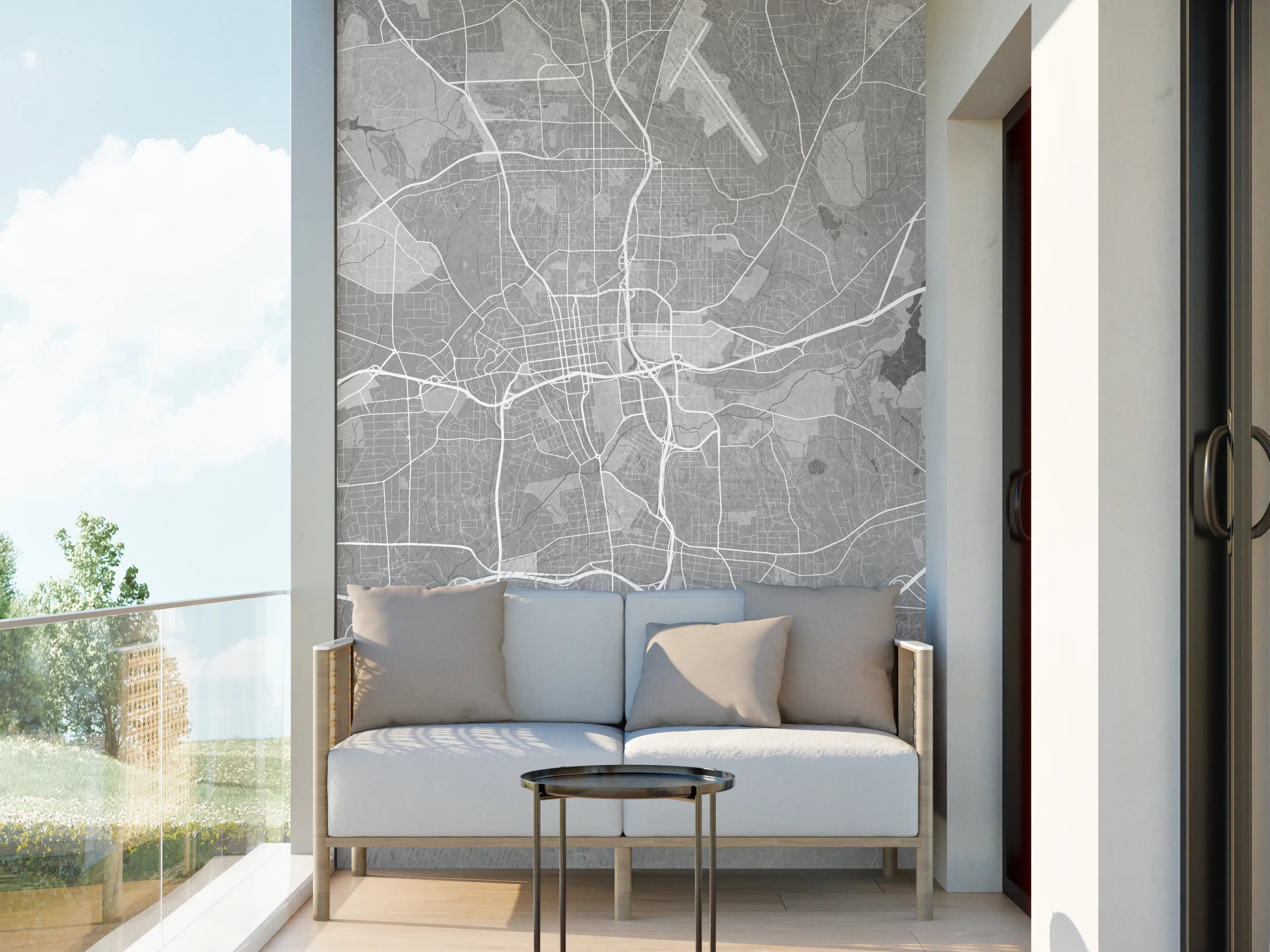 Wandverkleidung außen - Retro-Stil Winston Salem Karte