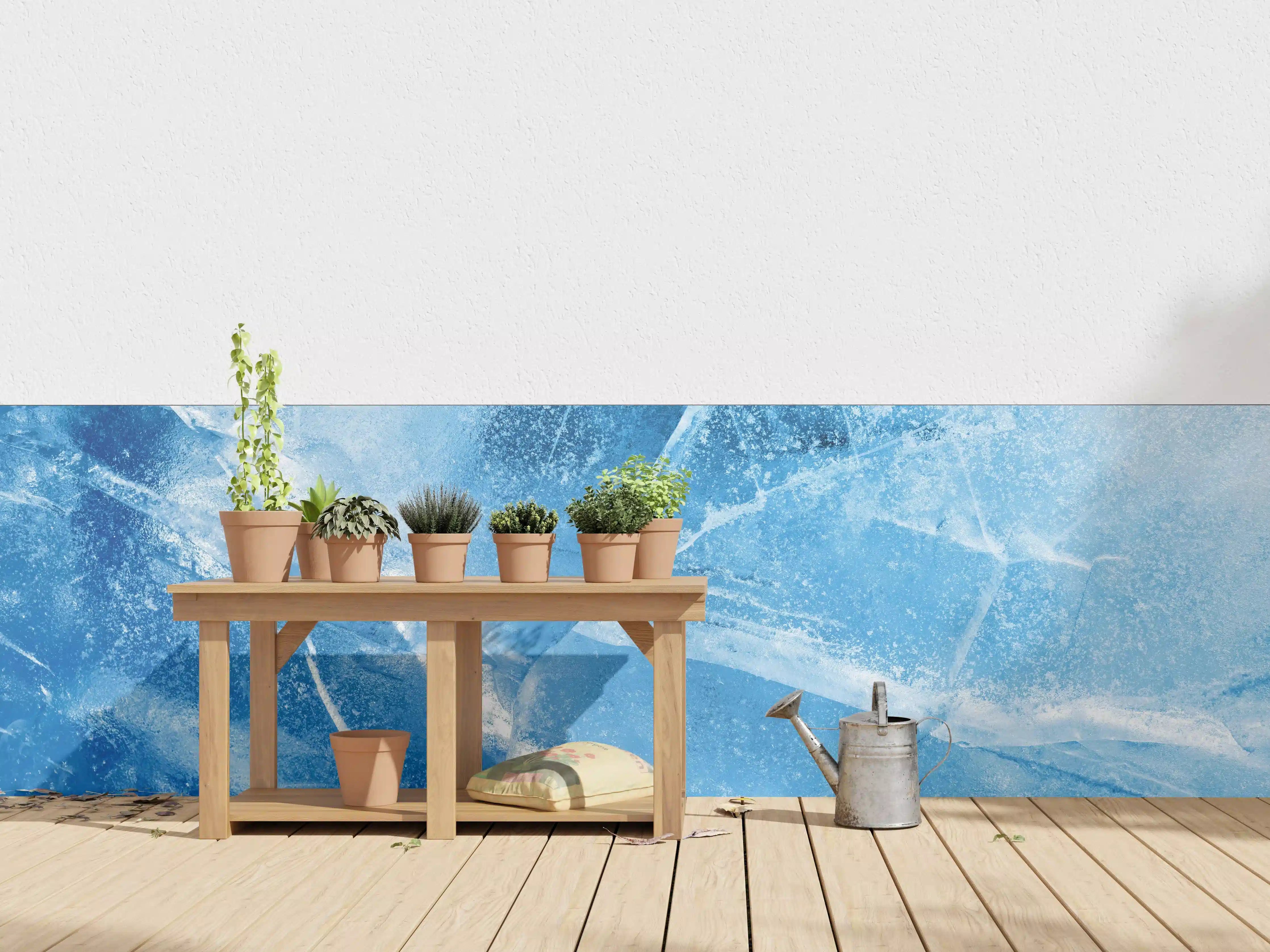 Wandverkleidung außen - Rissiger Eisblock