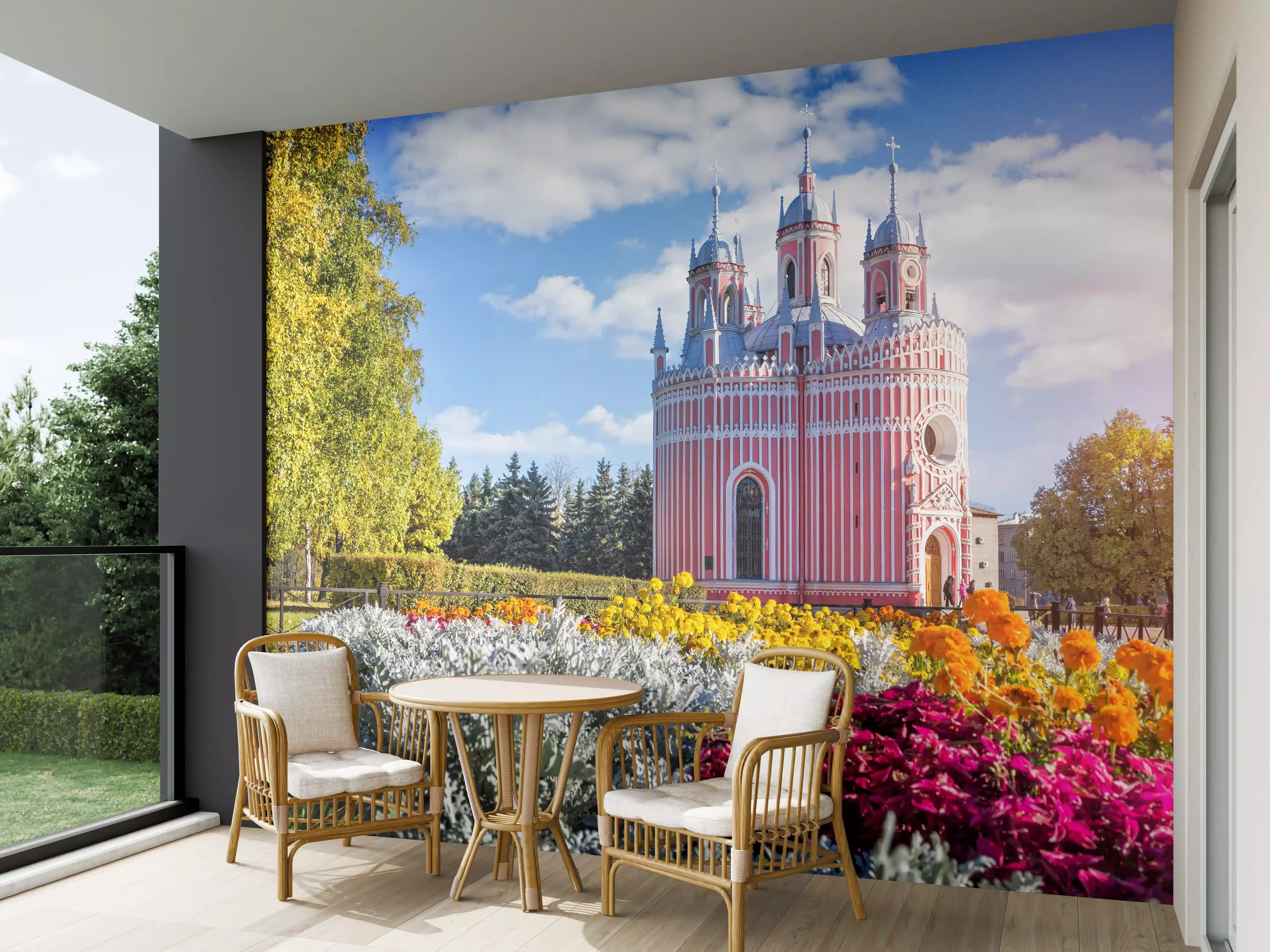 Wandverkleidung außen - Rötliche Kirche in St. Petersburg