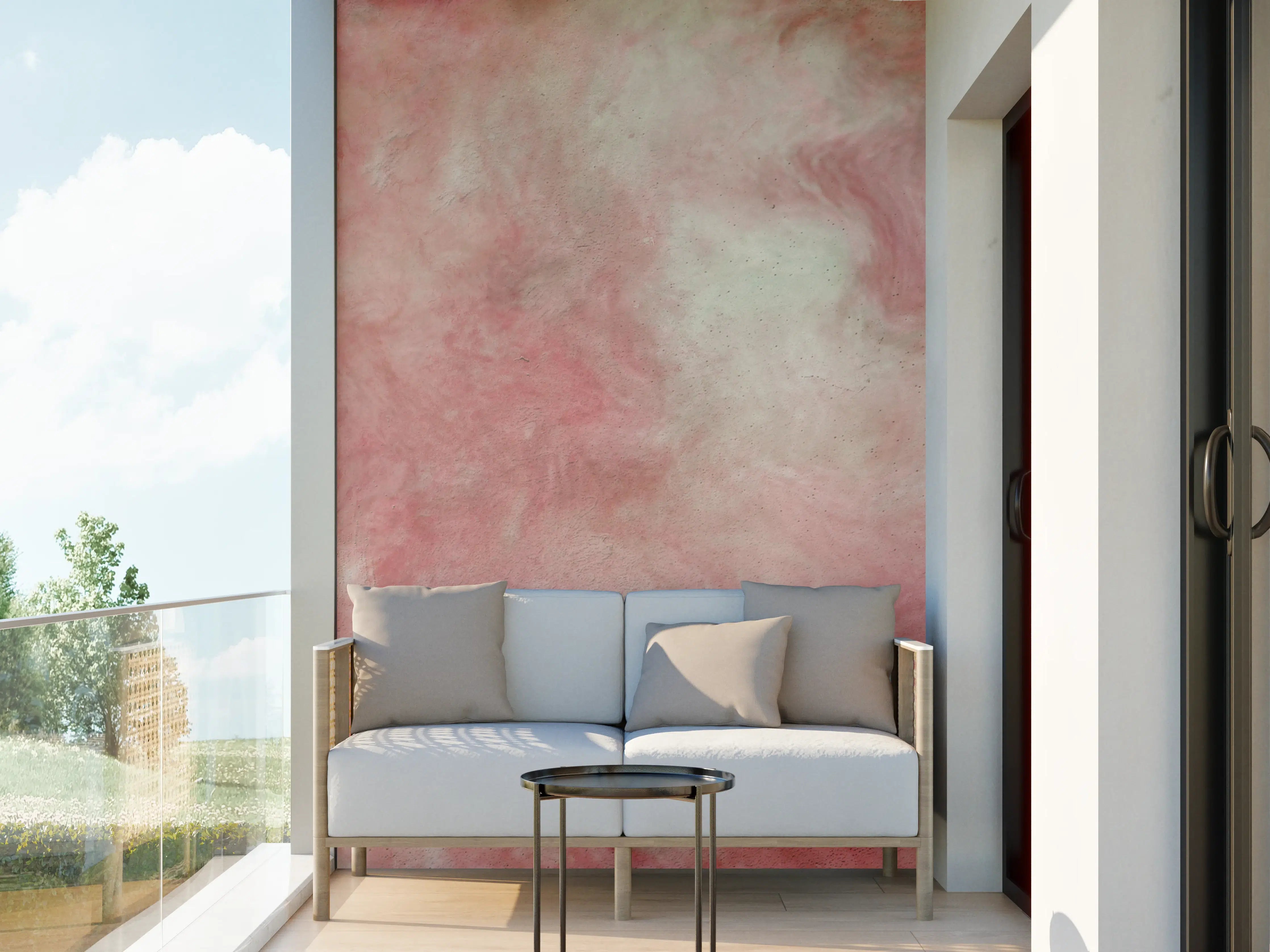Wandverkleidung außen - Rosa Marble Textur