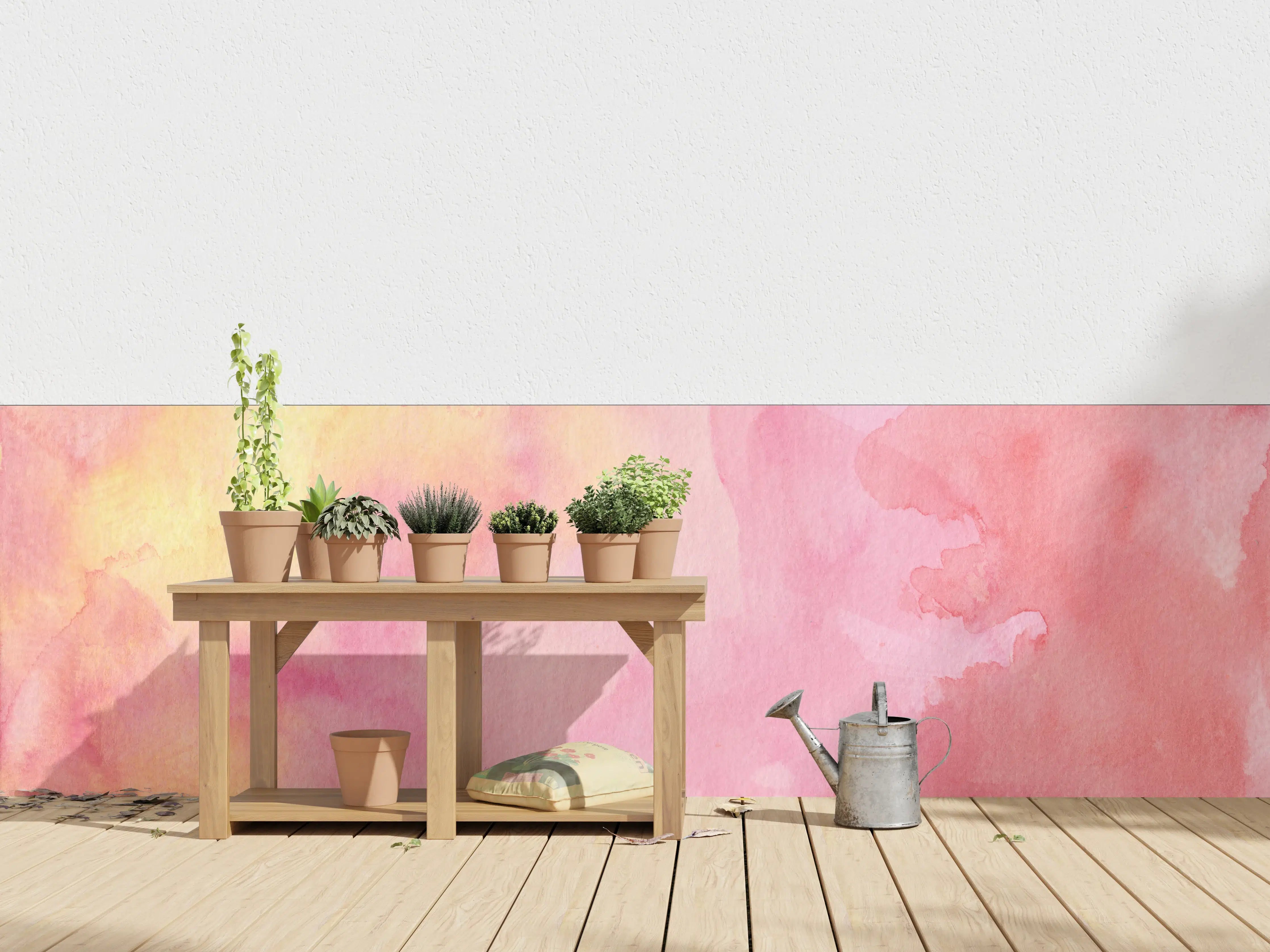 Wandverkleidung außen - Rosa Verwaschenes Farben-Design