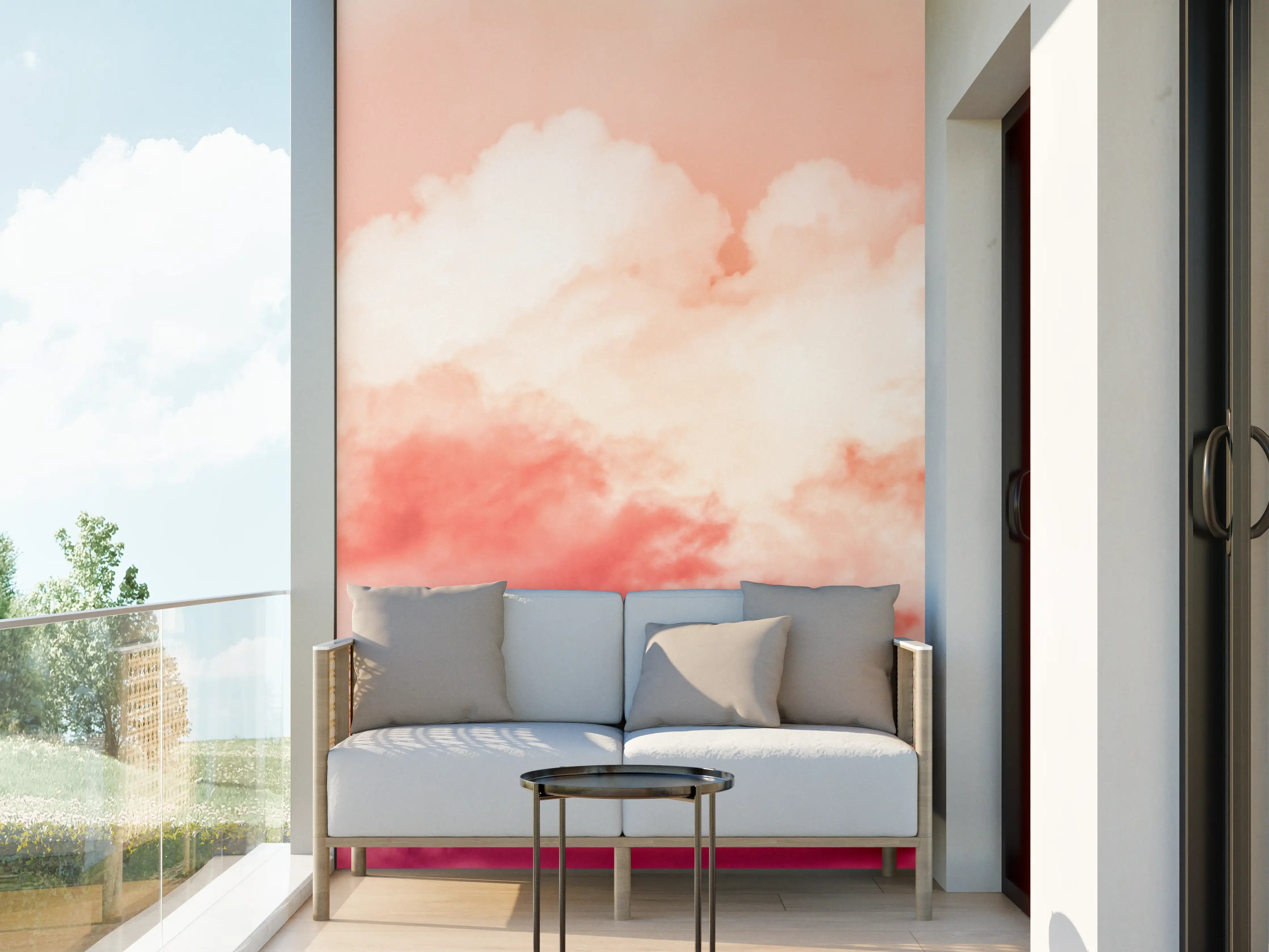 Wandverkleidung außen - Rosa Wolkenhimmel