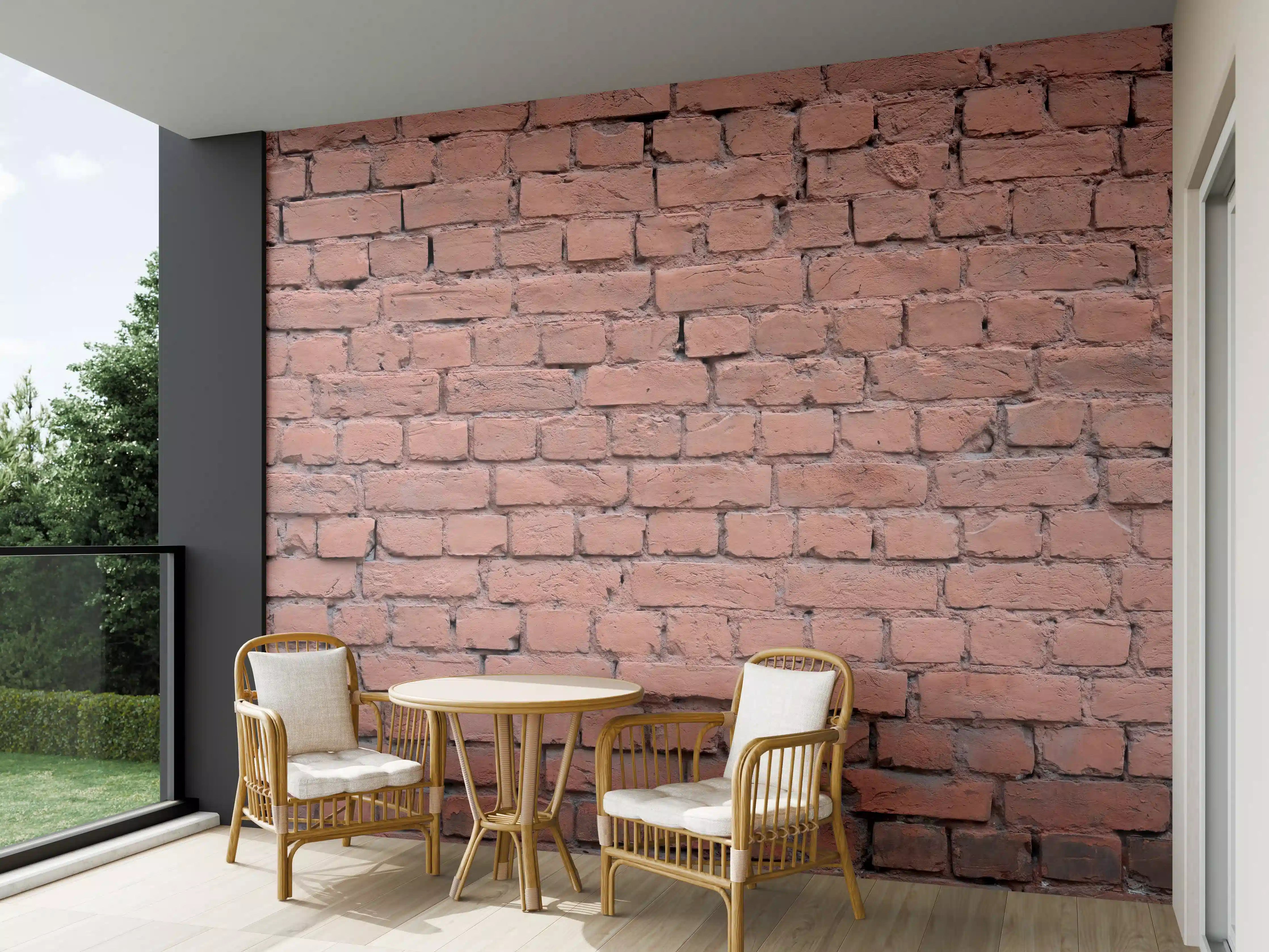 Wandverkleidung außen - Rosafarbige Ziegelwandoberfläche