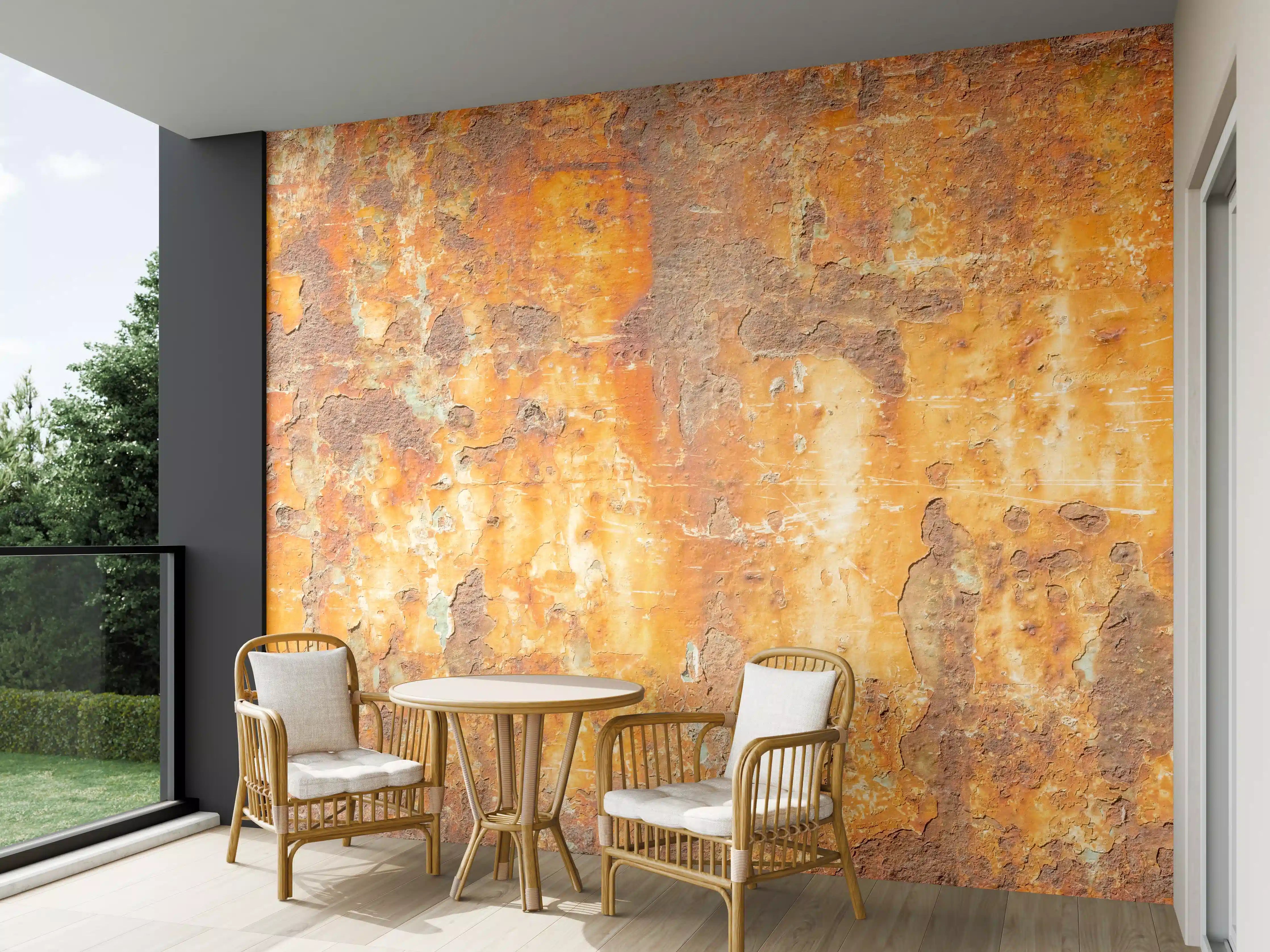 Wandverkleidung außen - Rostige Betonwand