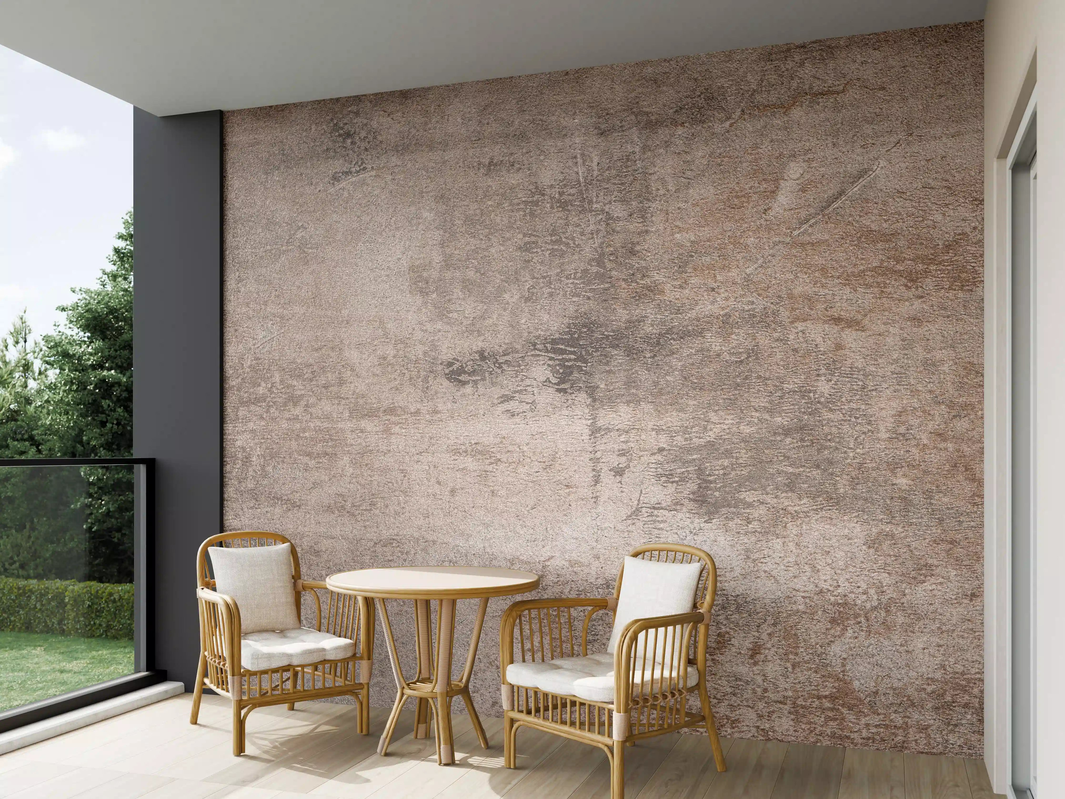 Wandverkleidung außen - Rostige Stahl-Struktur