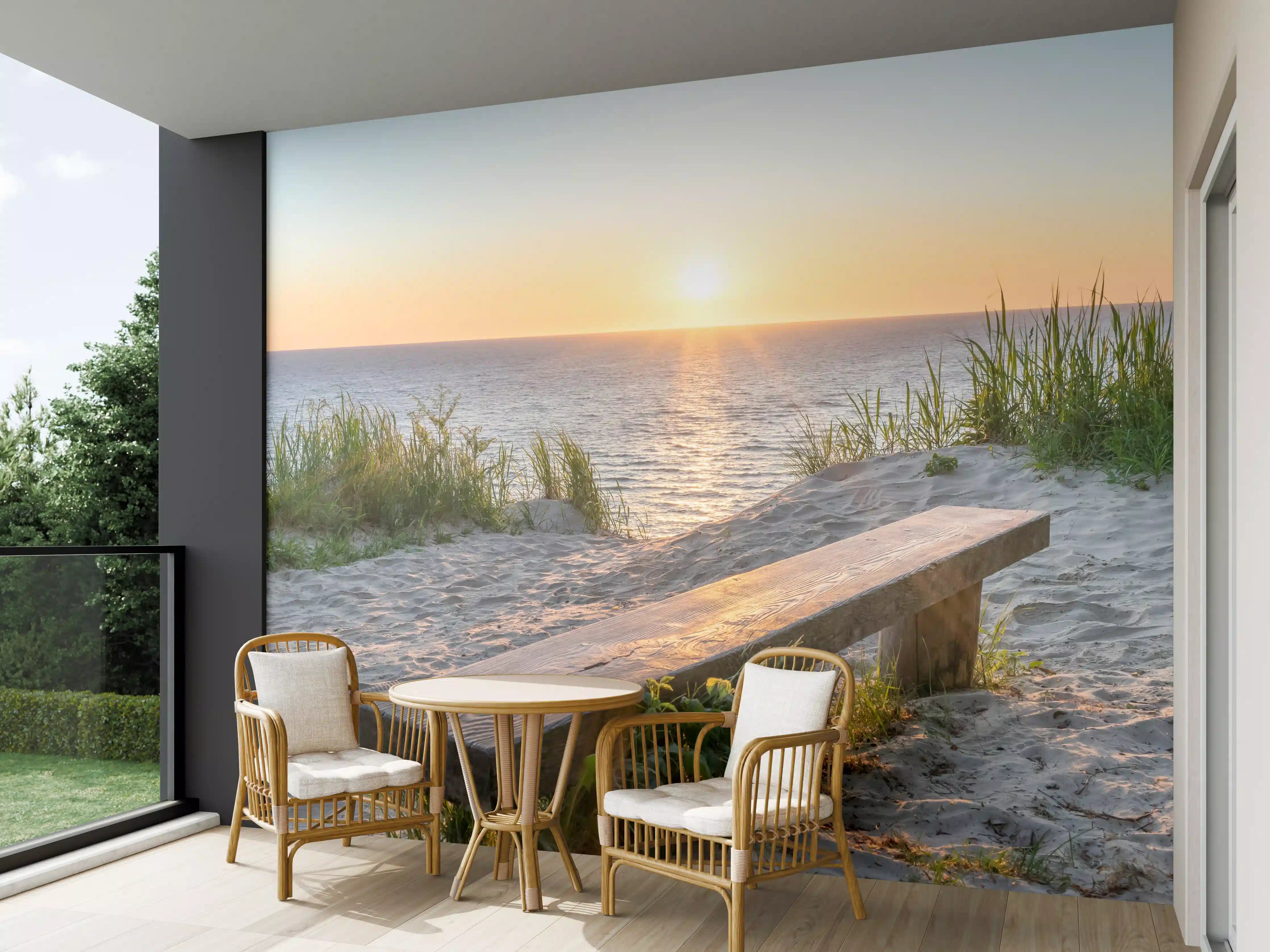 Wandverkleidung außen - Ruhiger Sonnenuntergang - Ostsee