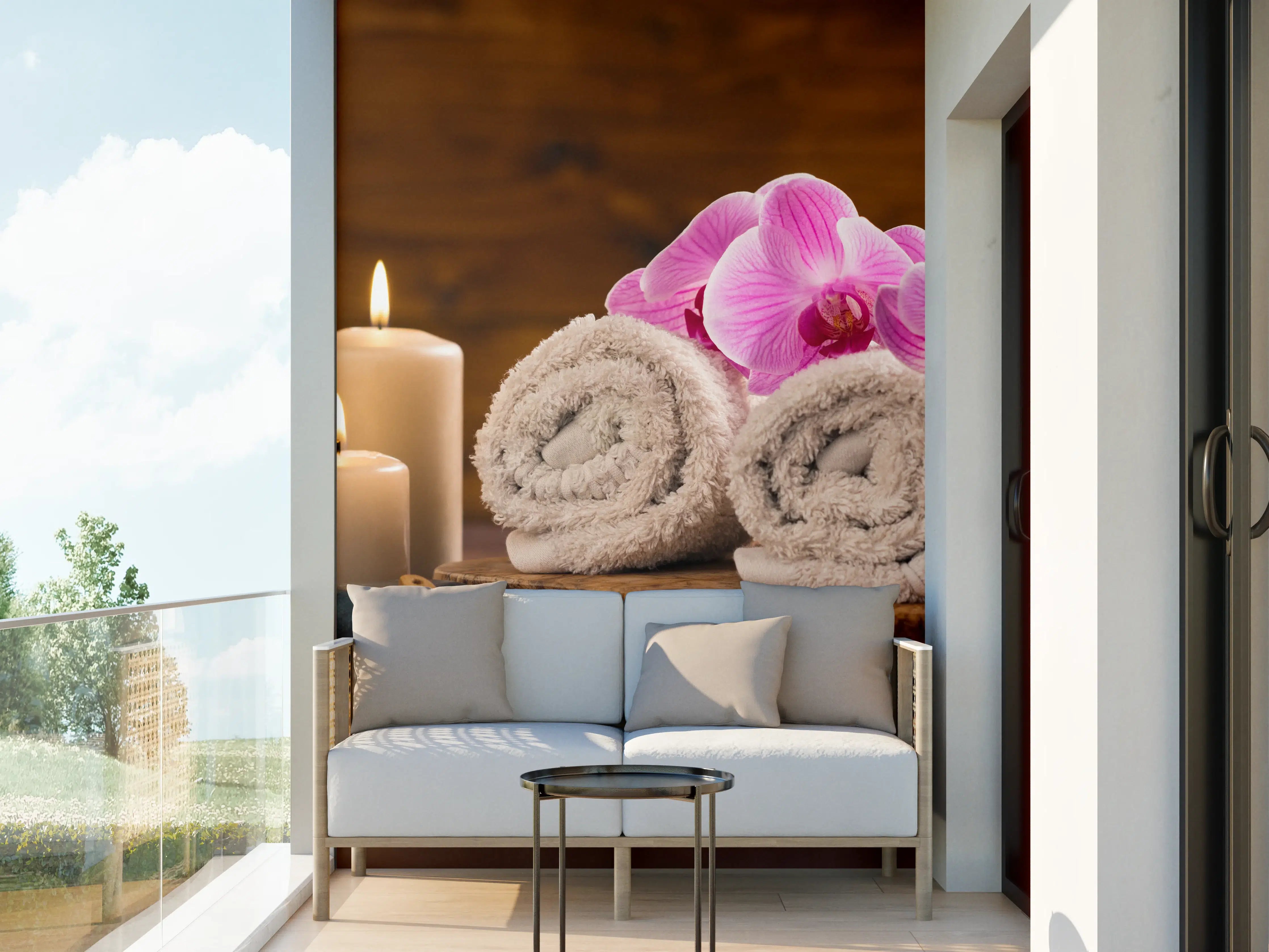 Wandverkleidung außen - Ruhiger Spa- und Wellnessbereich