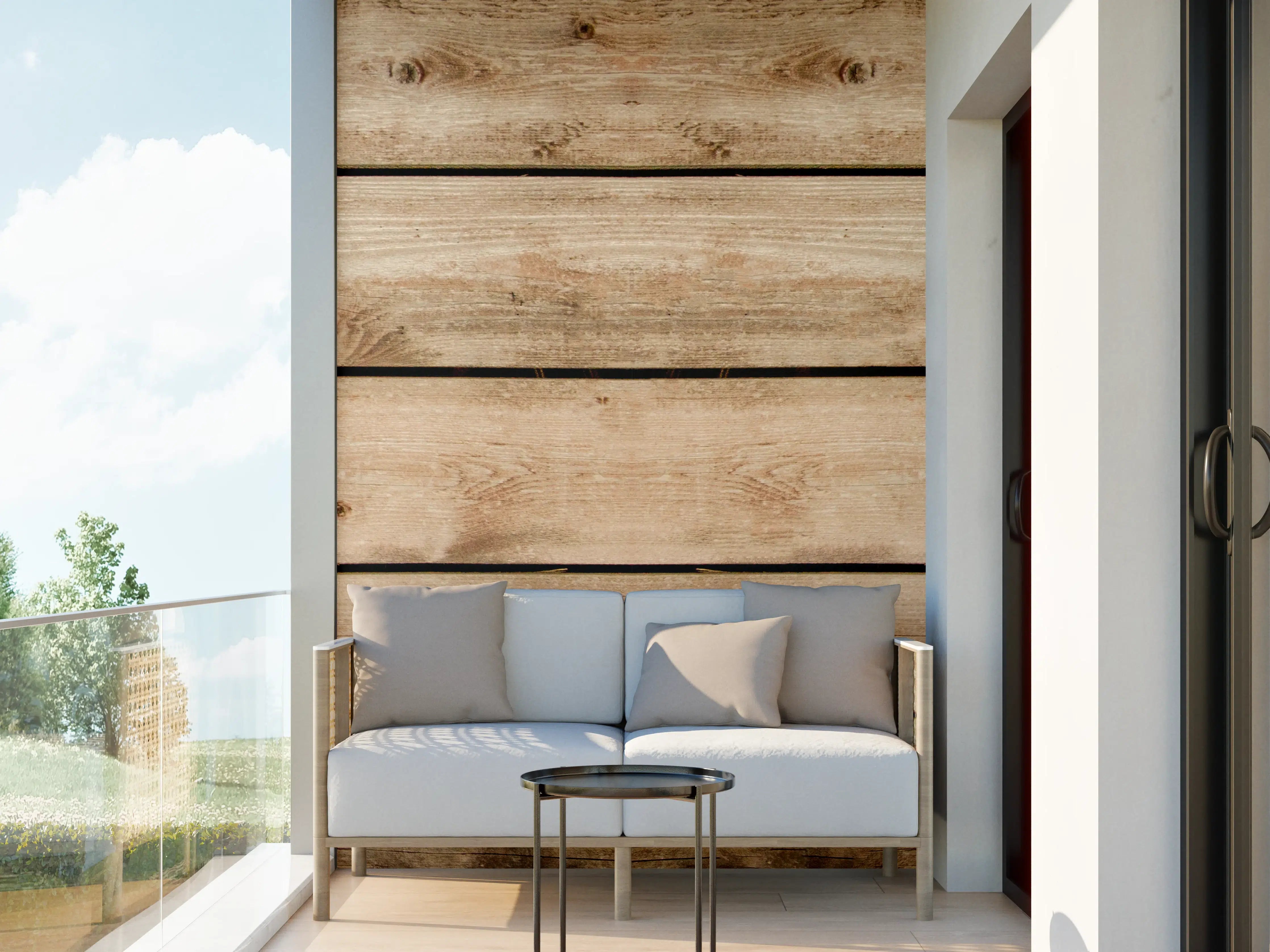 Wandverkleidung außen - Rustikale Braun-Holz-Textur