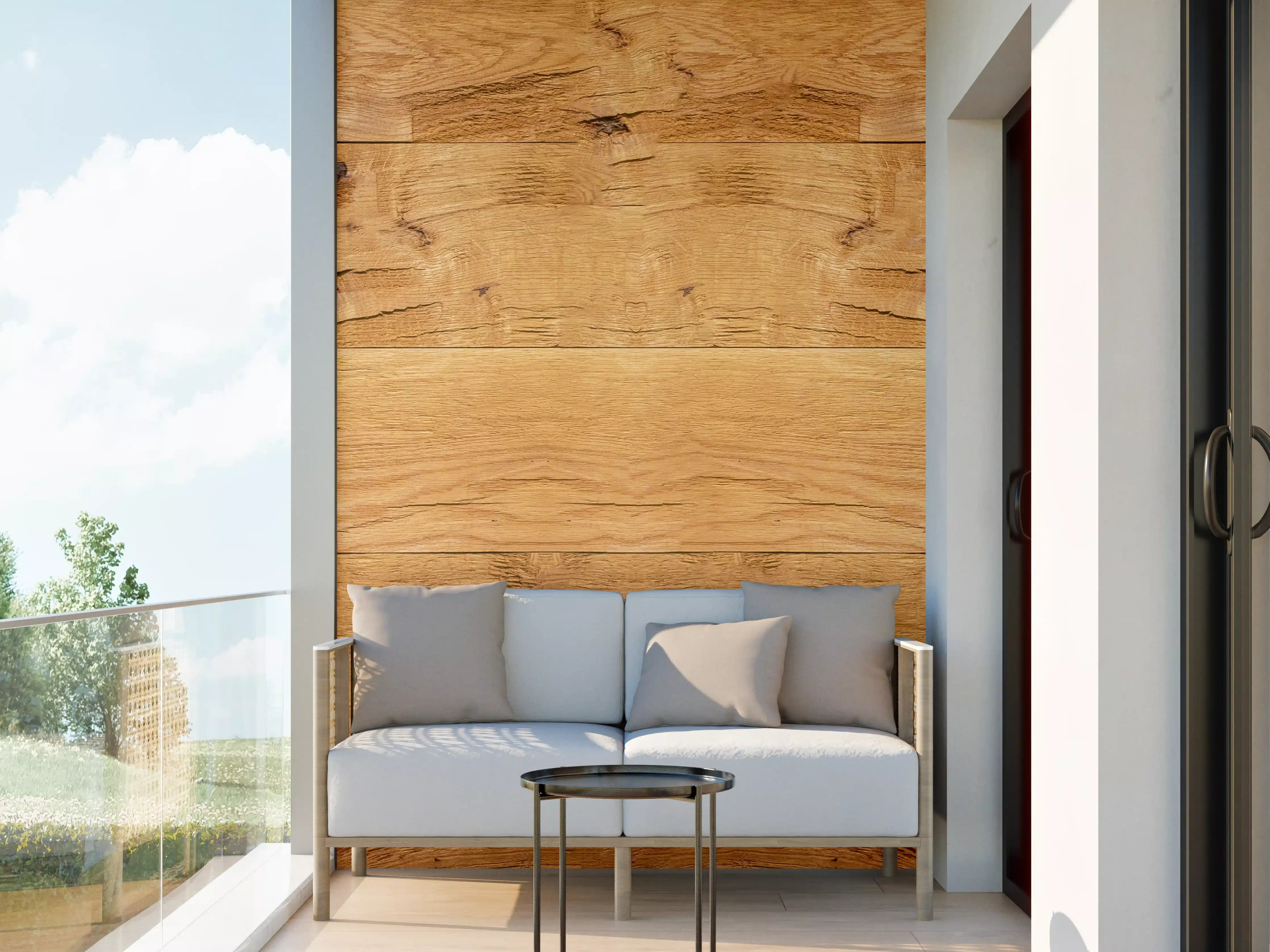 Wandverkleidung außen - Rustikale Holzplatte