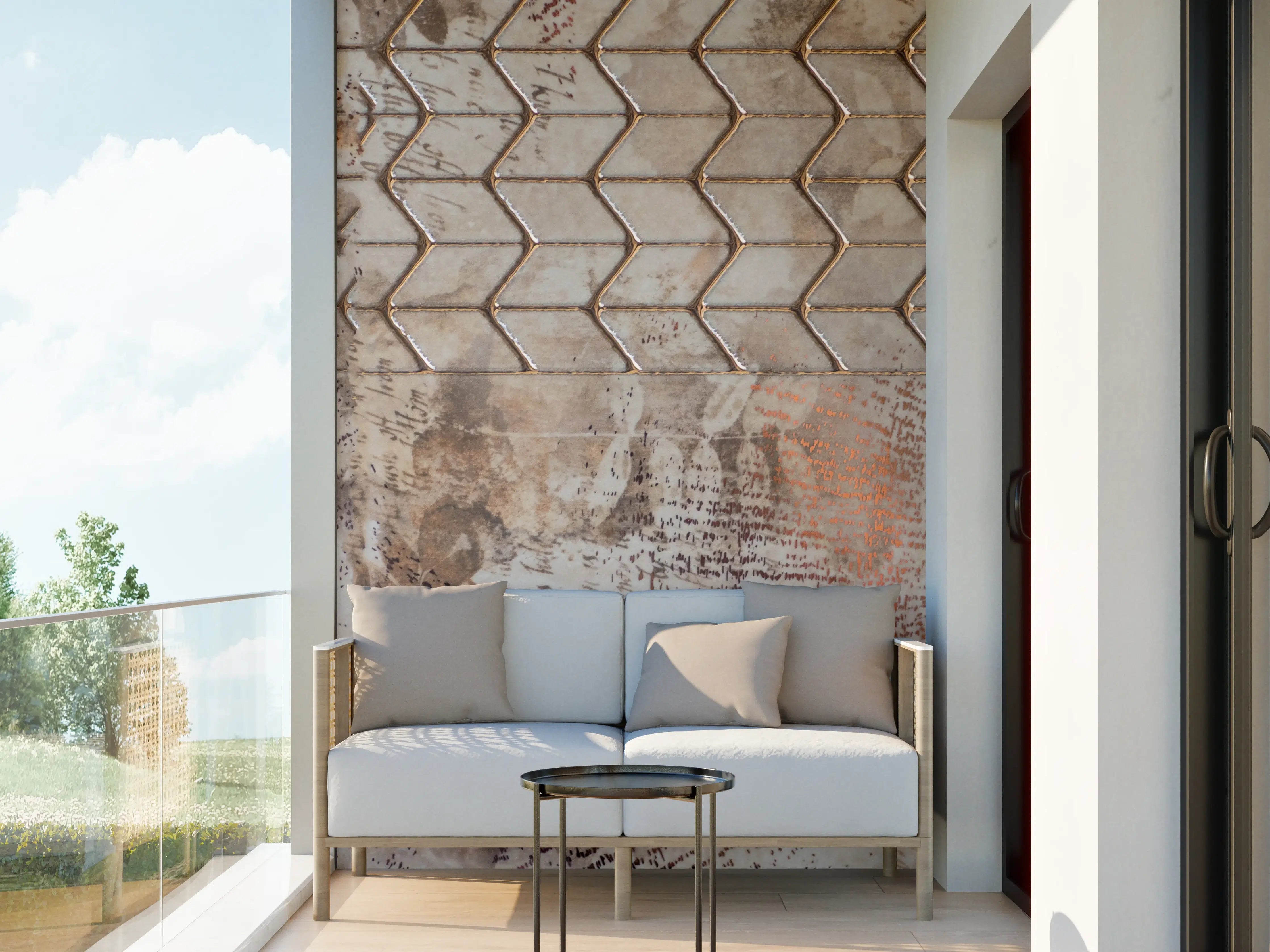 Wandverkleidung außen - Rustikale Metall- und Steinoptik mit 3 Farben