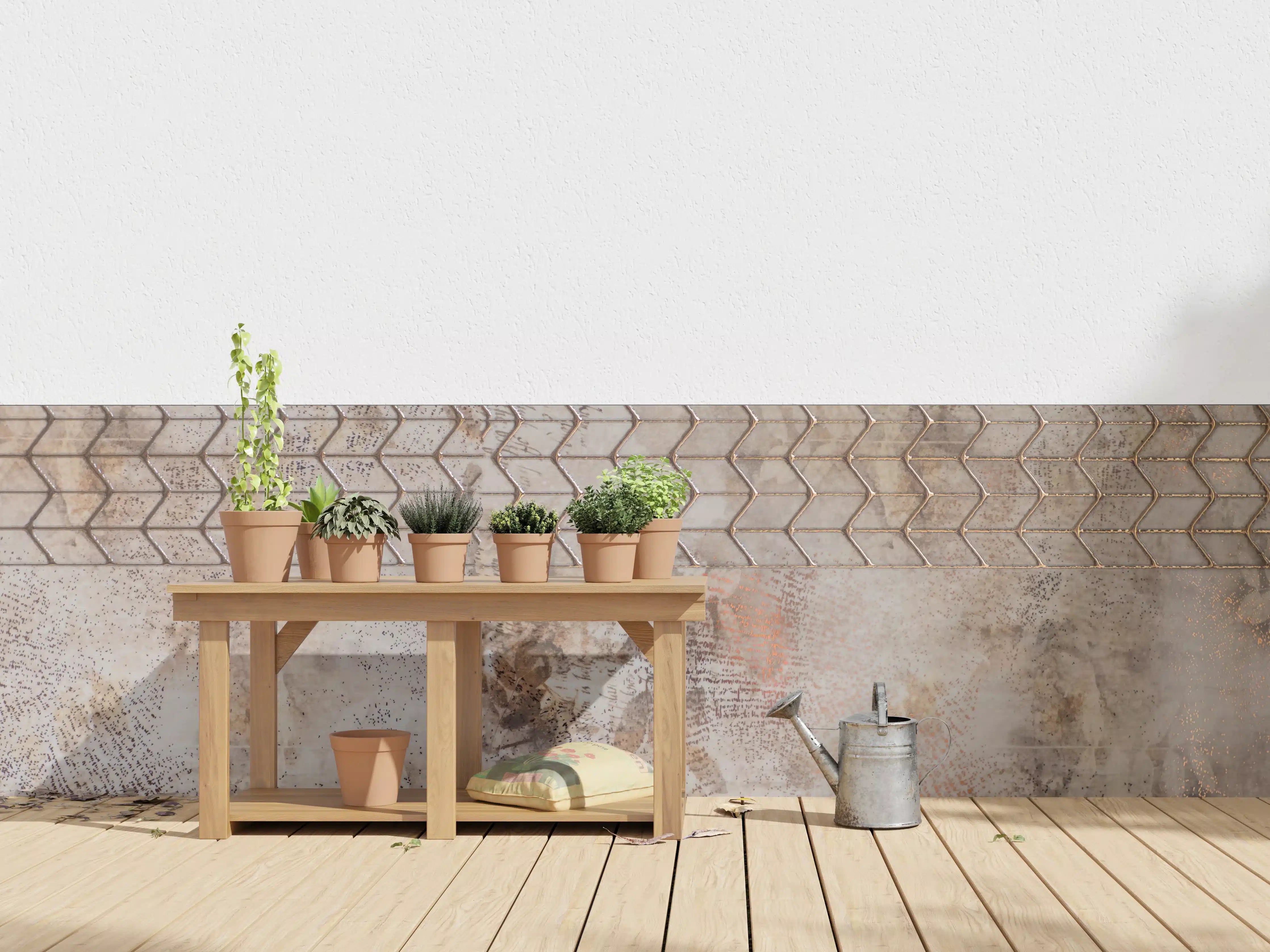 Wandverkleidung außen - Rustikale Metall- und Steinoptik mit 3 Farben