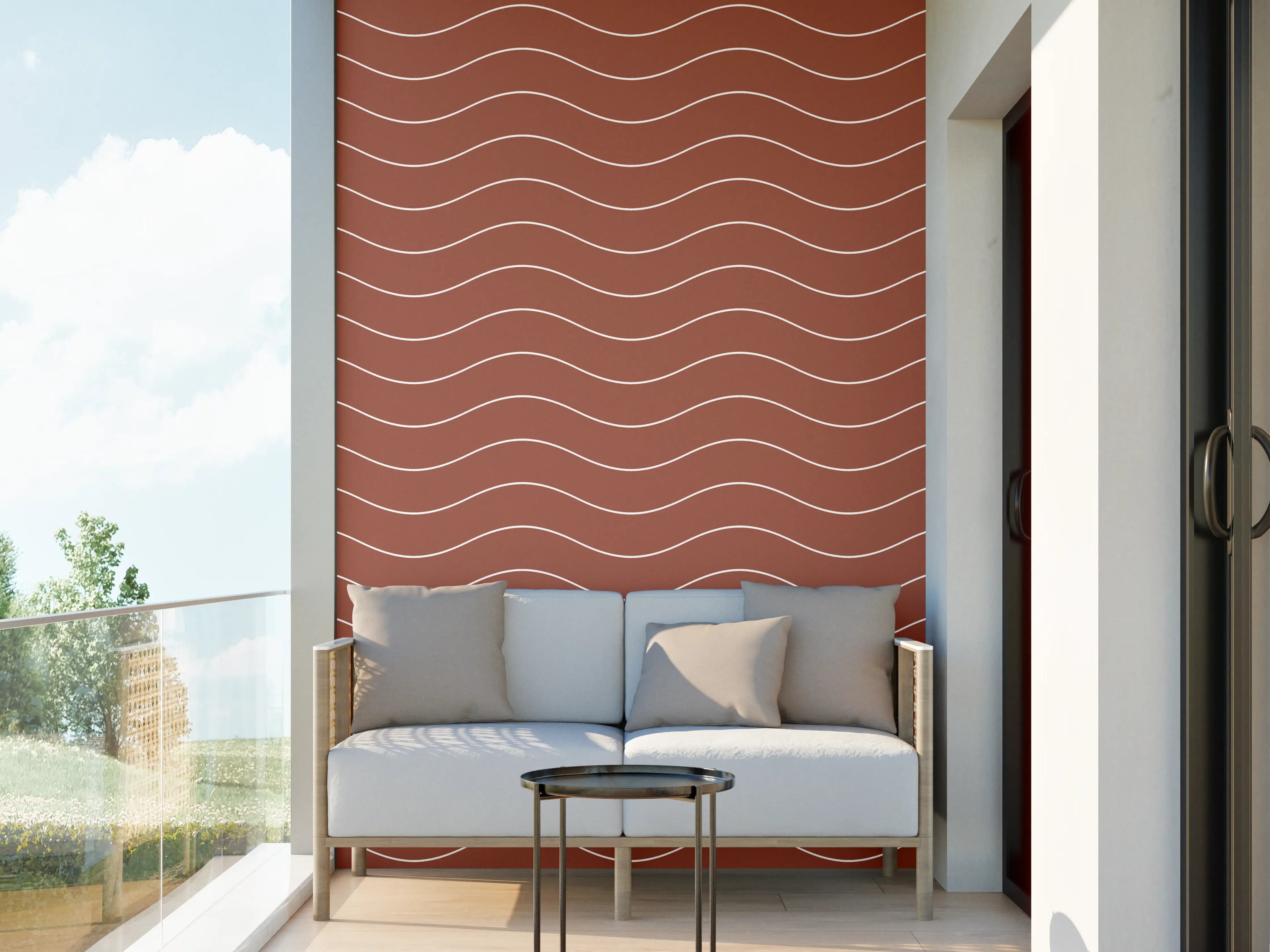 Wandverkleidung außen - Rustikale Ruggine-Textur in eleganter Küche