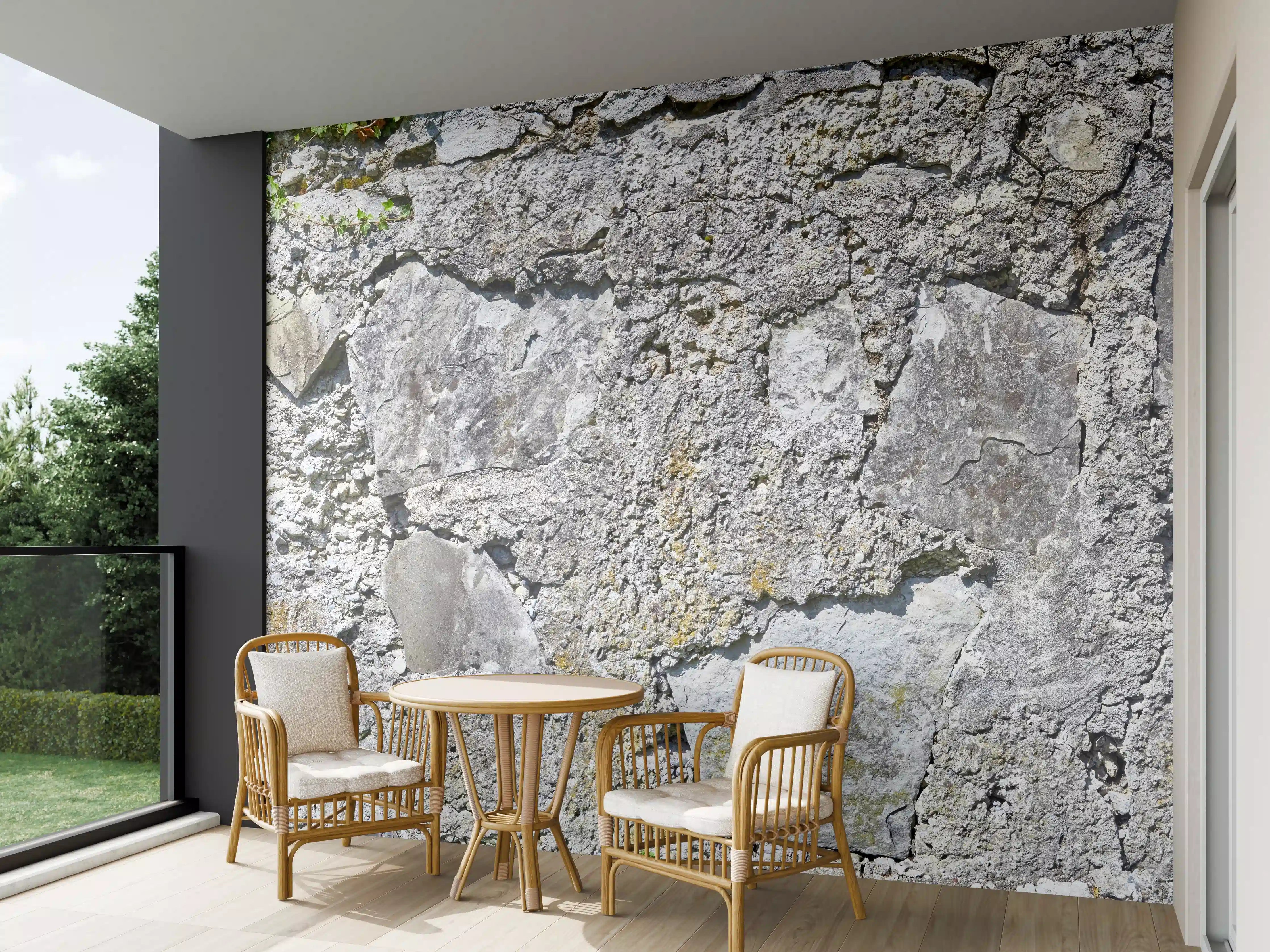 Wandverkleidung außen - Rustikale Schiefermauer