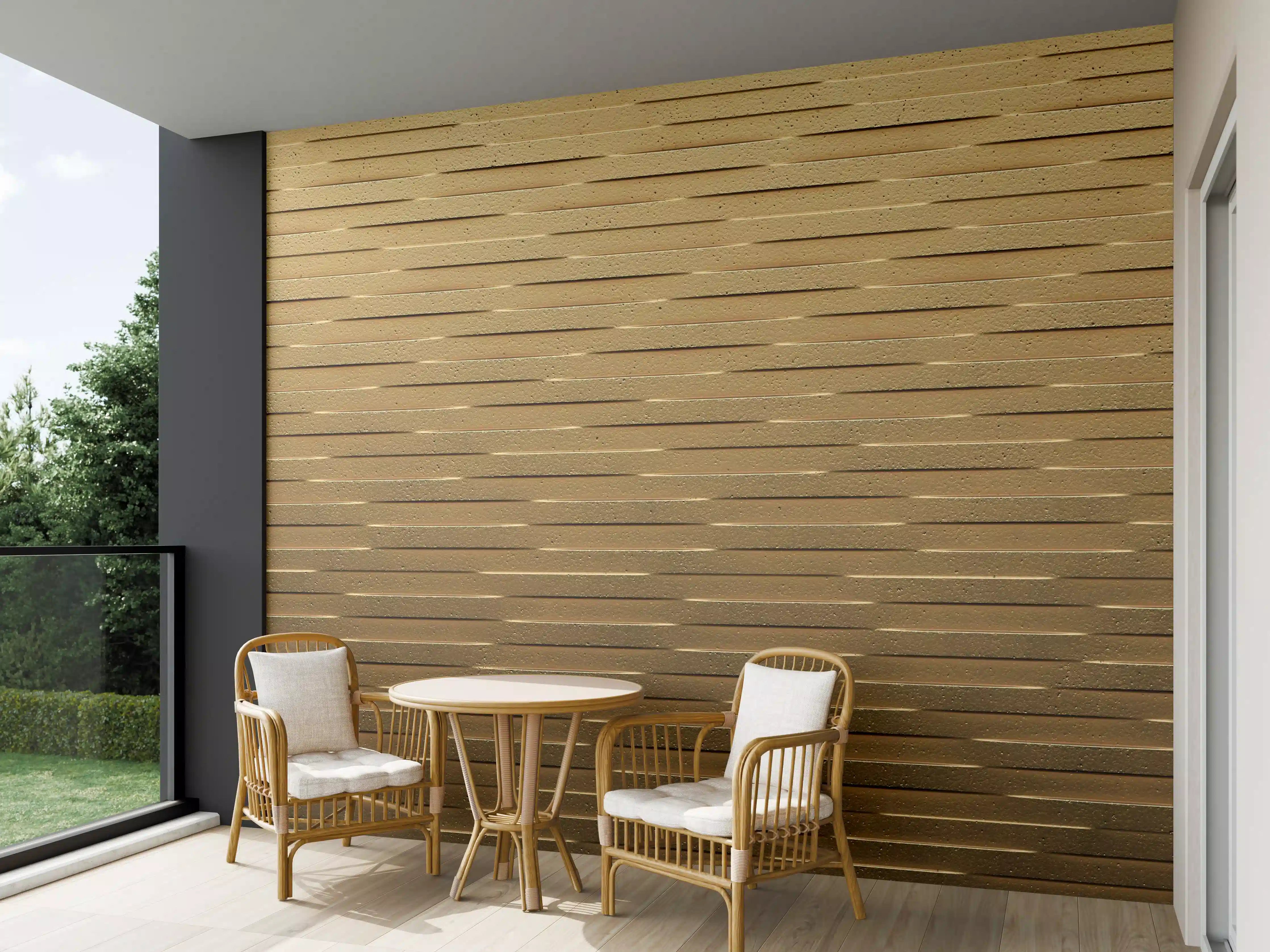 Wandverkleidung außen - Sanfte Grauholz-Textur in Naturfarben