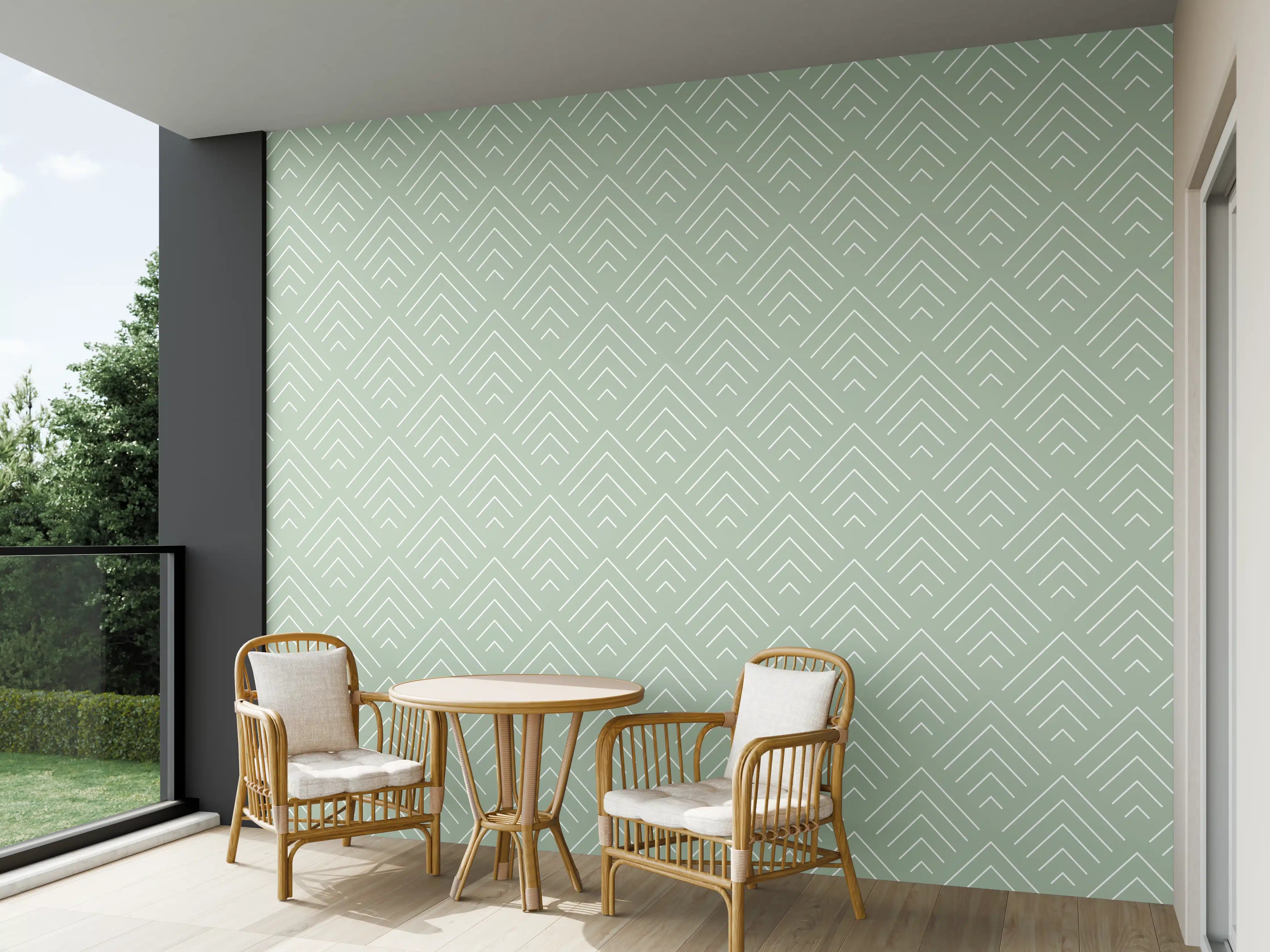 Wandverkleidung außen - Sanfte Salvia-Farbe mit eleganter Simmetria-Optik