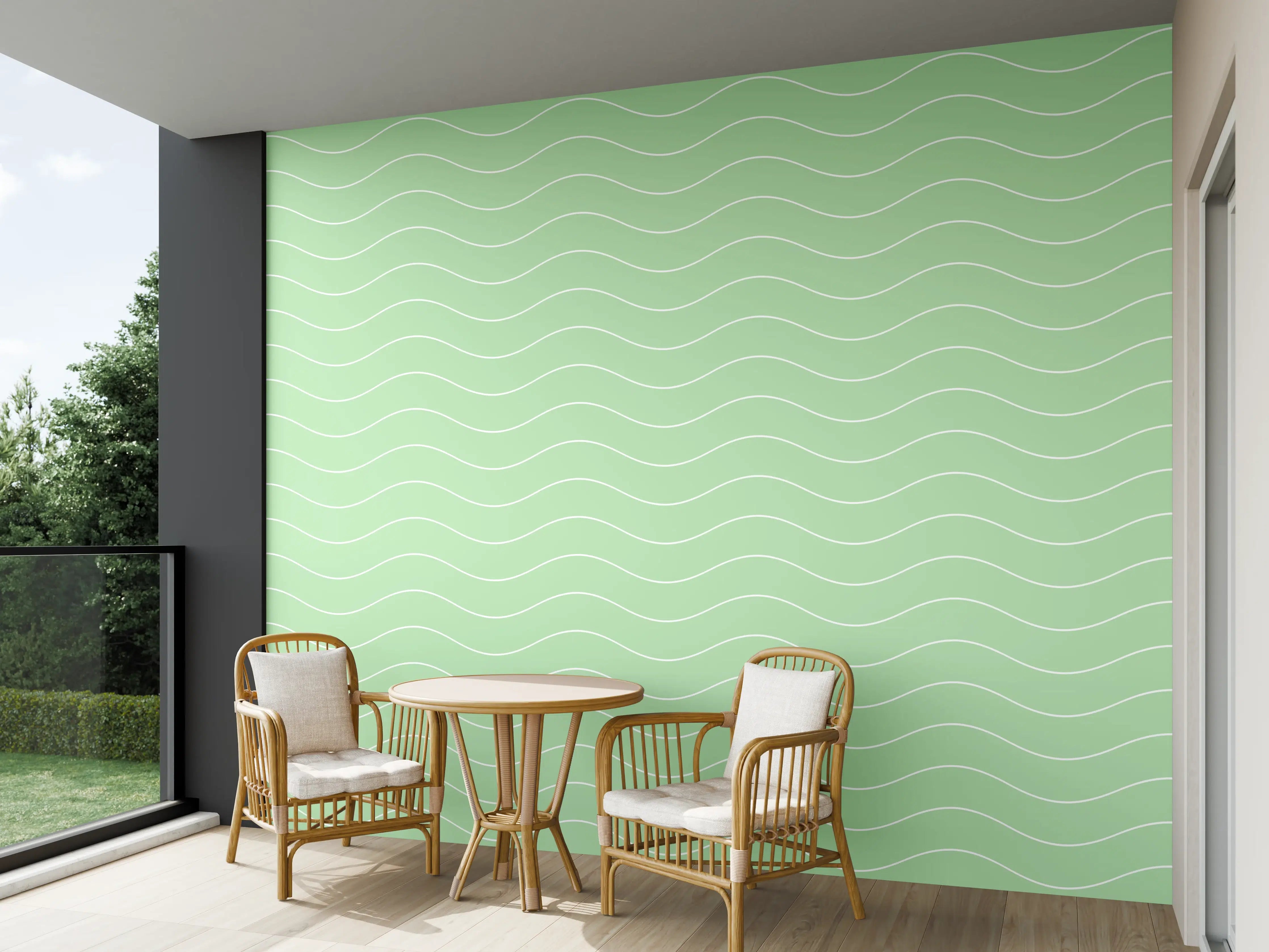 Wandverkleidung außen - Sanfte Wasserfarbe mit Grau-Tönen