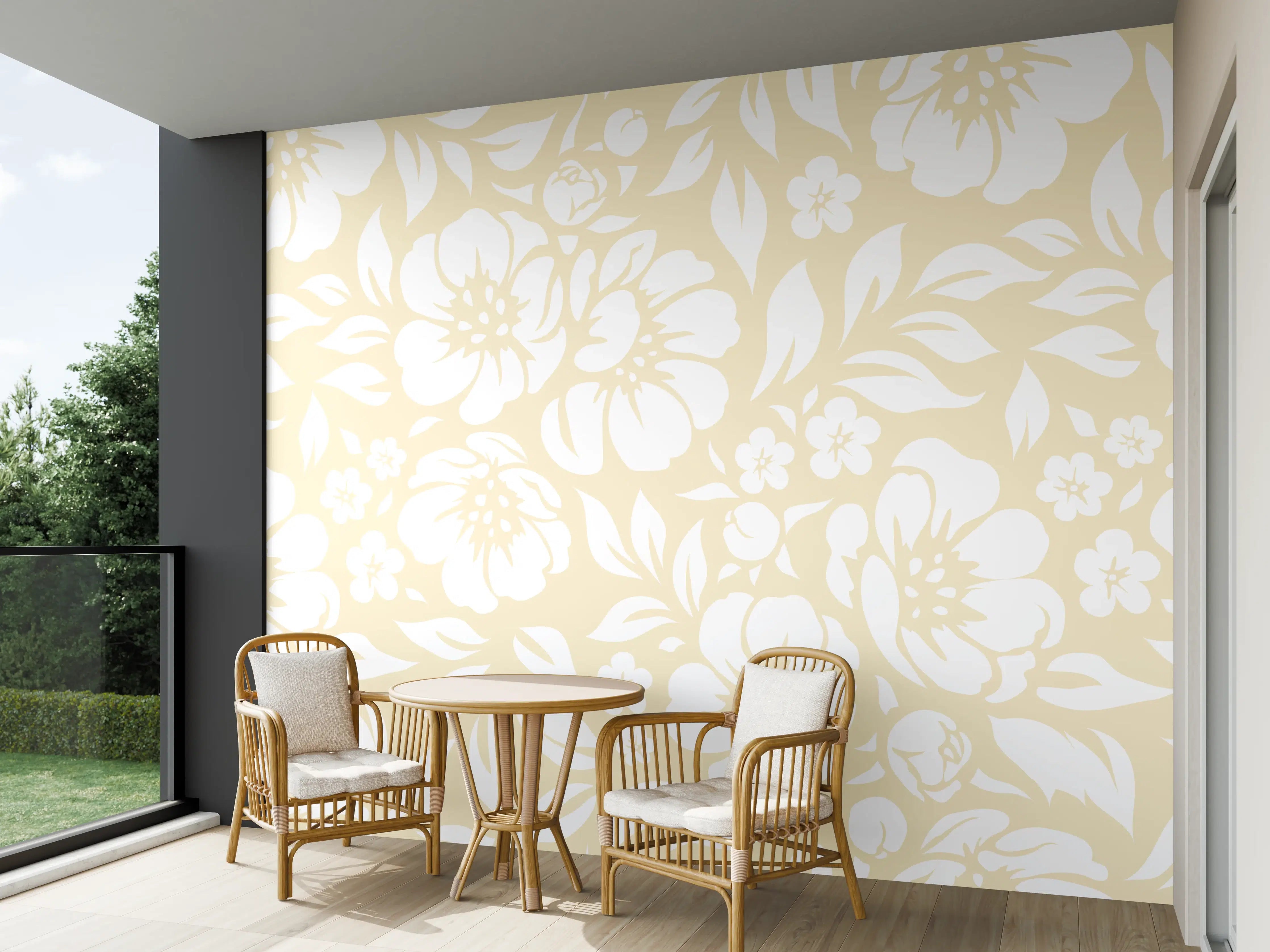 Wandverkleidung außen - Sanfte florale Natur-Optik