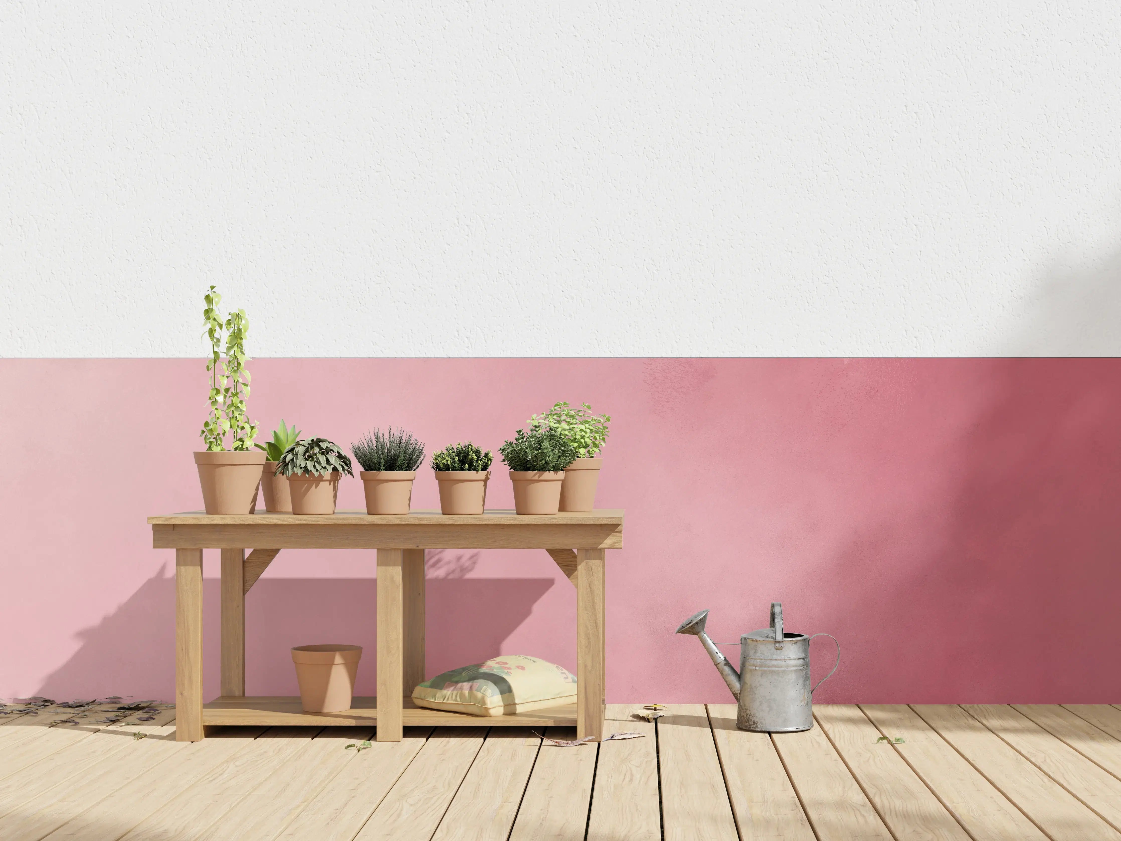 Wandverkleidung außen - Sanfte rosa Wasserfarbentextur