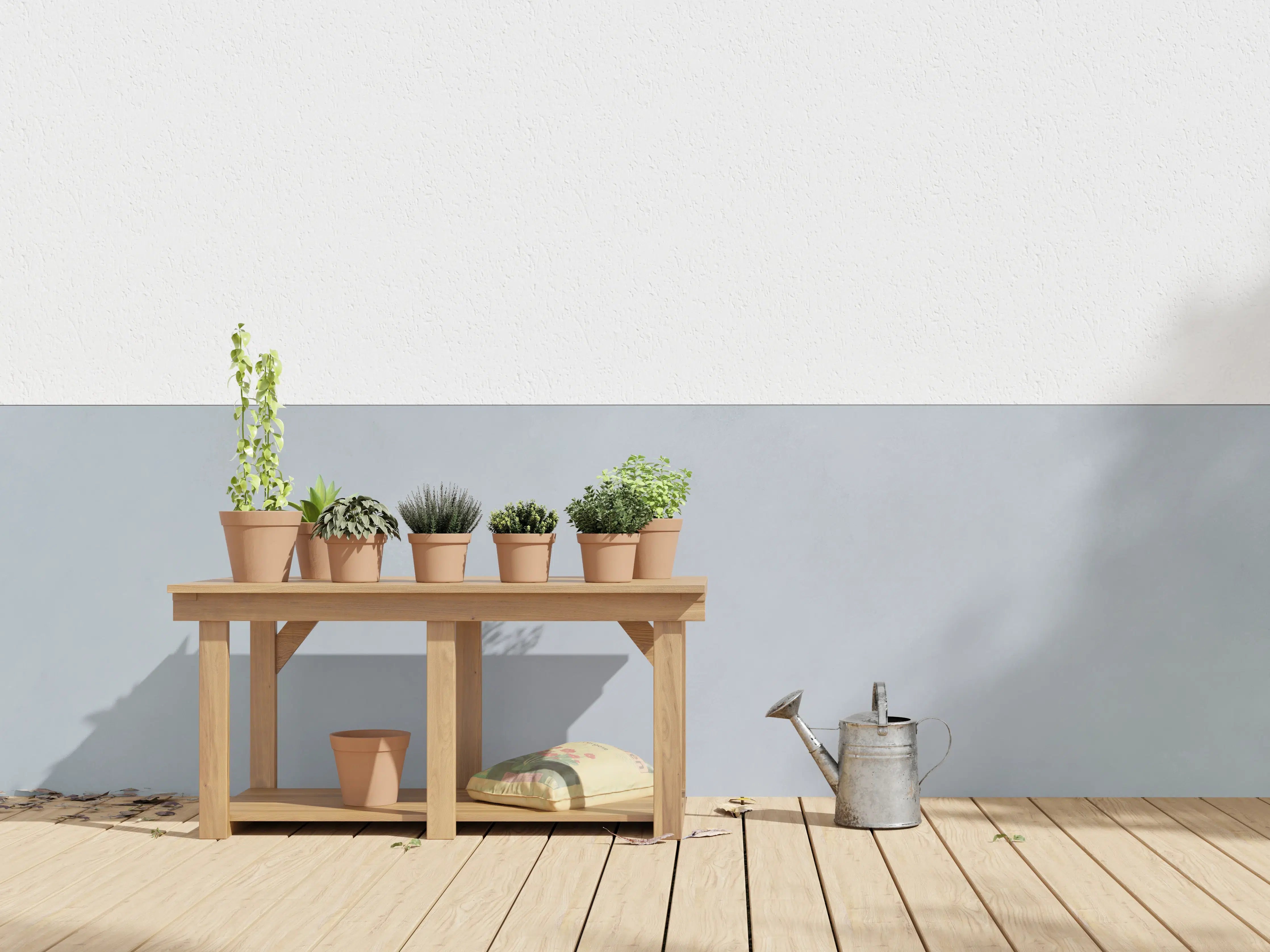 Wandverkleidung außen - Schimmernder Grauton auf Weißer Wand